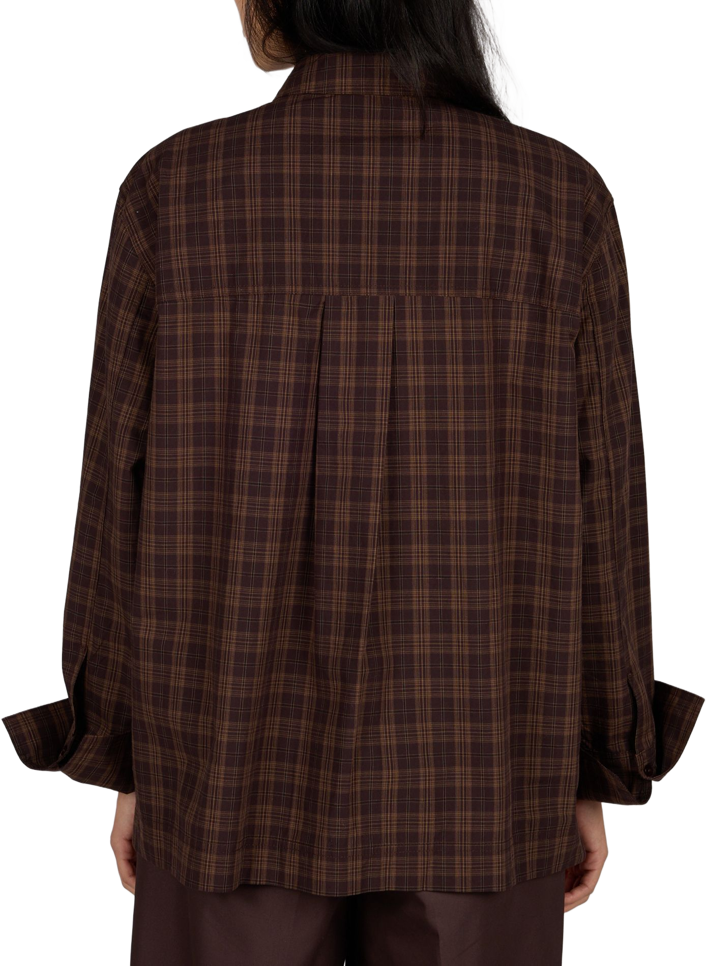 Bluse ROURONA mit Baumwollschal ROUGE EDIT Braun