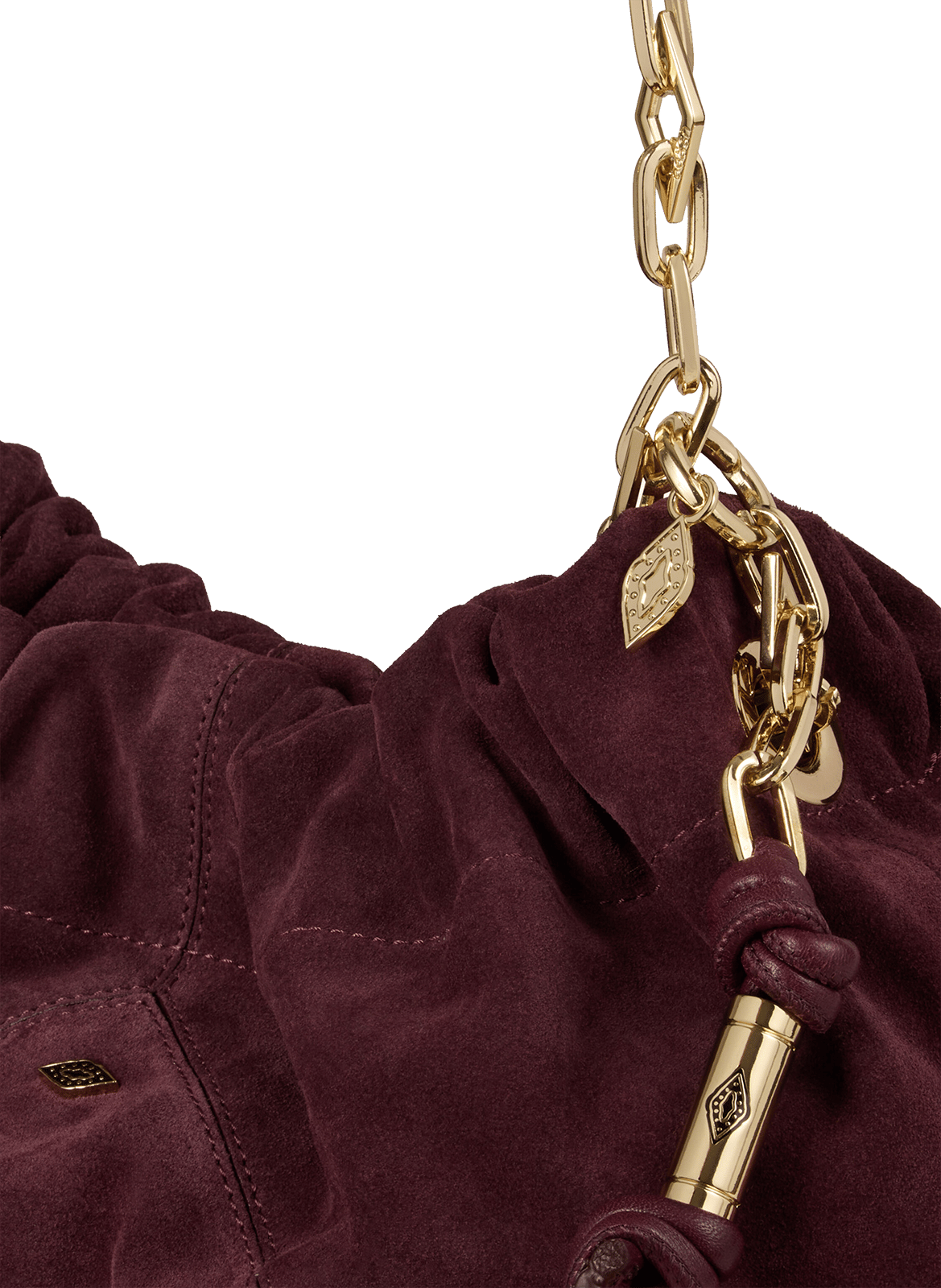 Sac porté épaule en cuir june tote BA&SH Violet