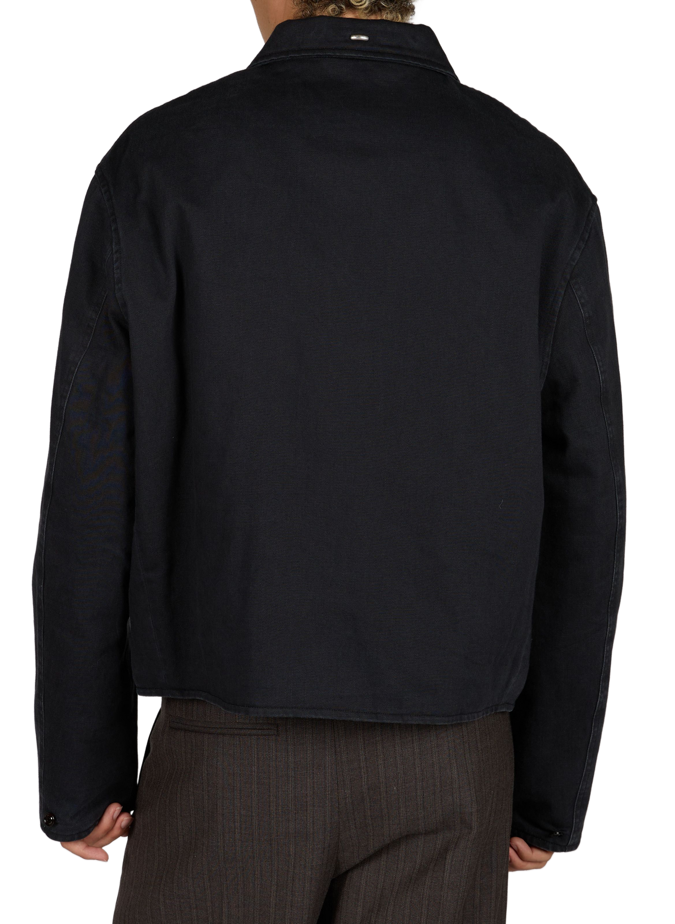 Gerade geschnittene Jacke mit klassischem Kragen aus Baumwolle OUR LEGACY Schwarz