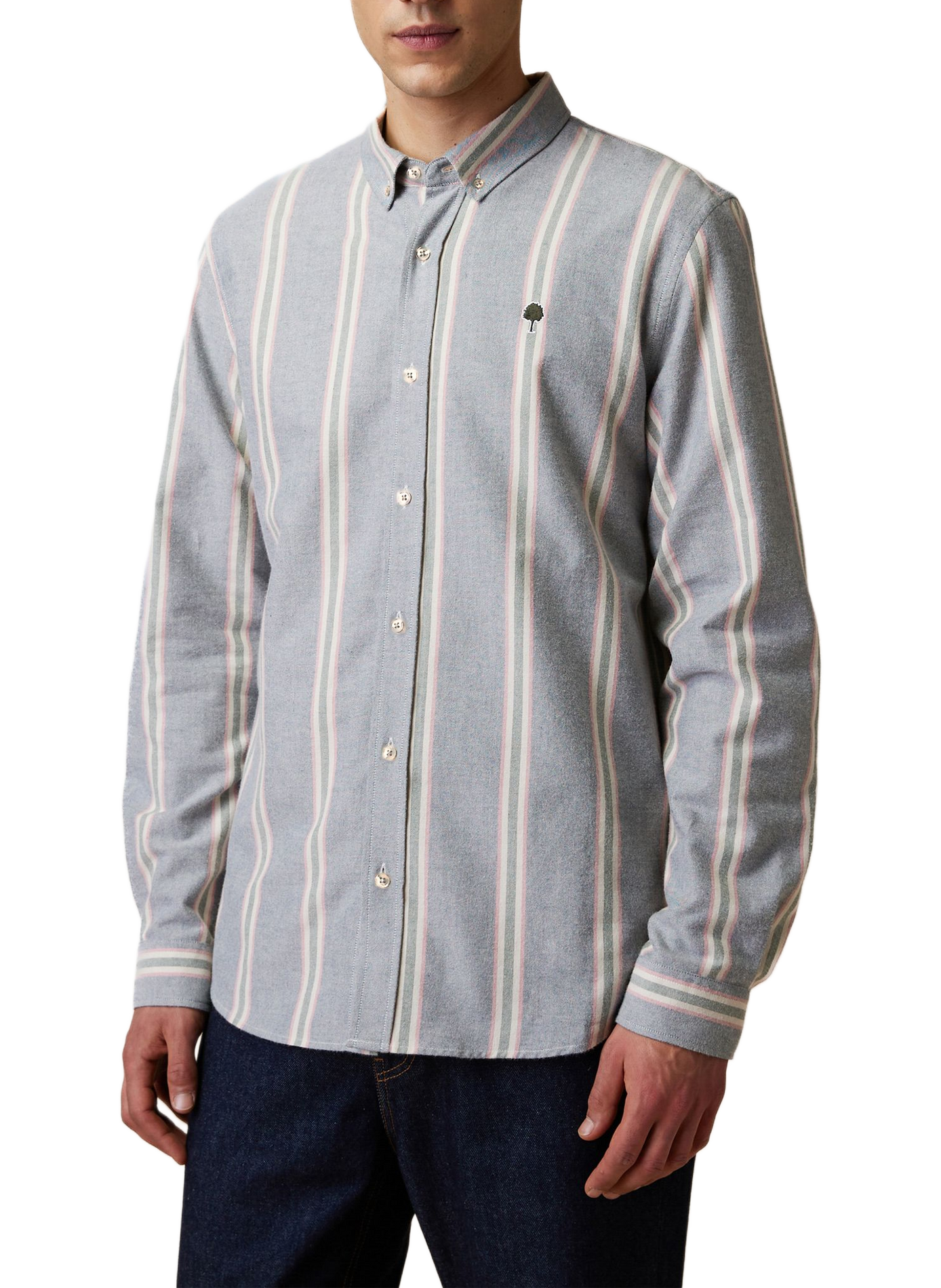 Chemise col classique en coton FAGUO Bleu