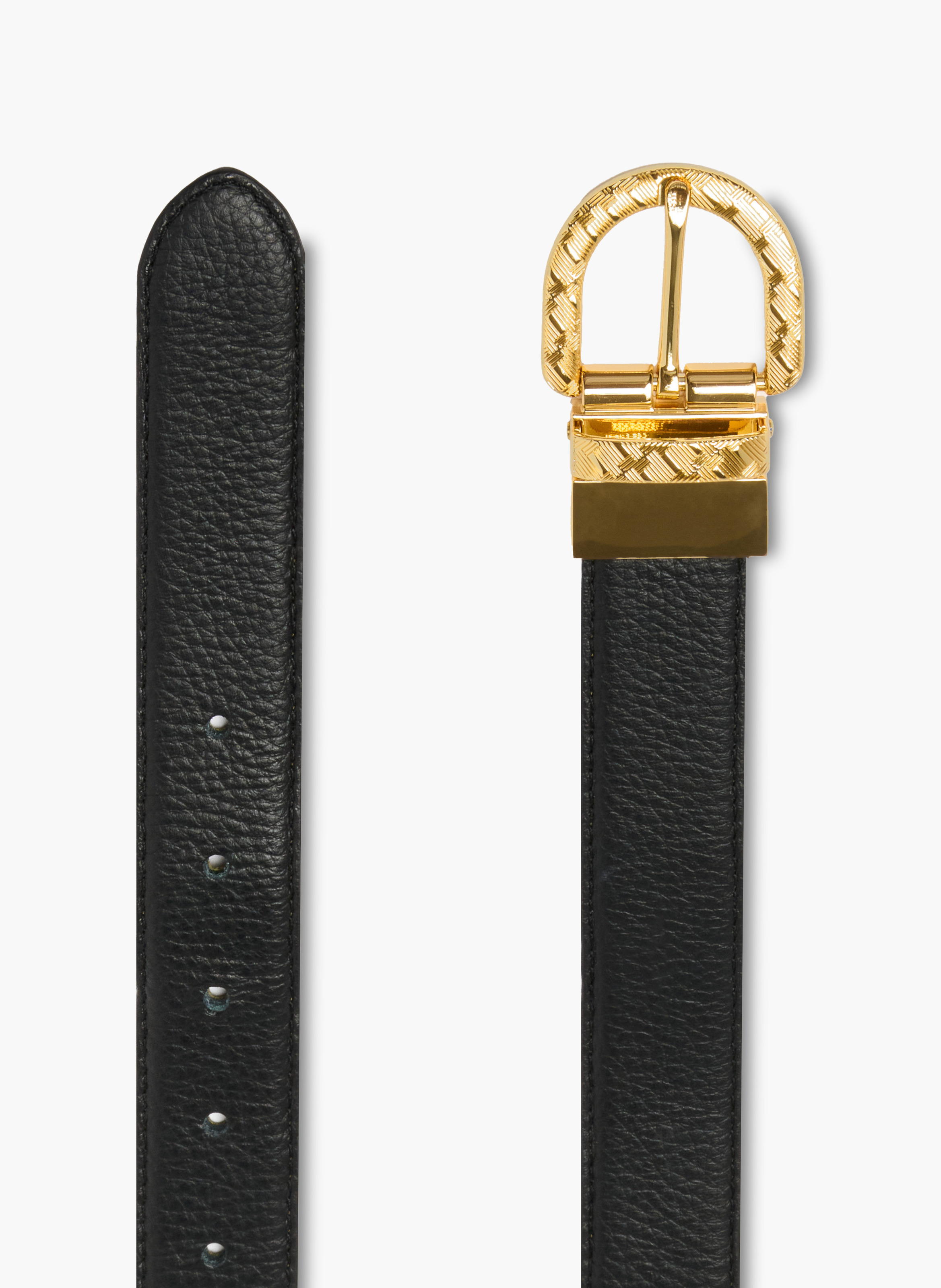 Lancel leren riem met 30 mm monogrammotief LANCEL Zwart