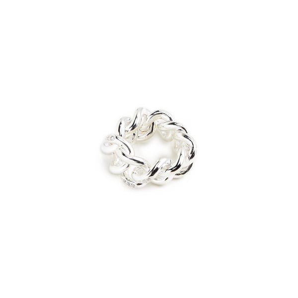 Bague chaîne en argent