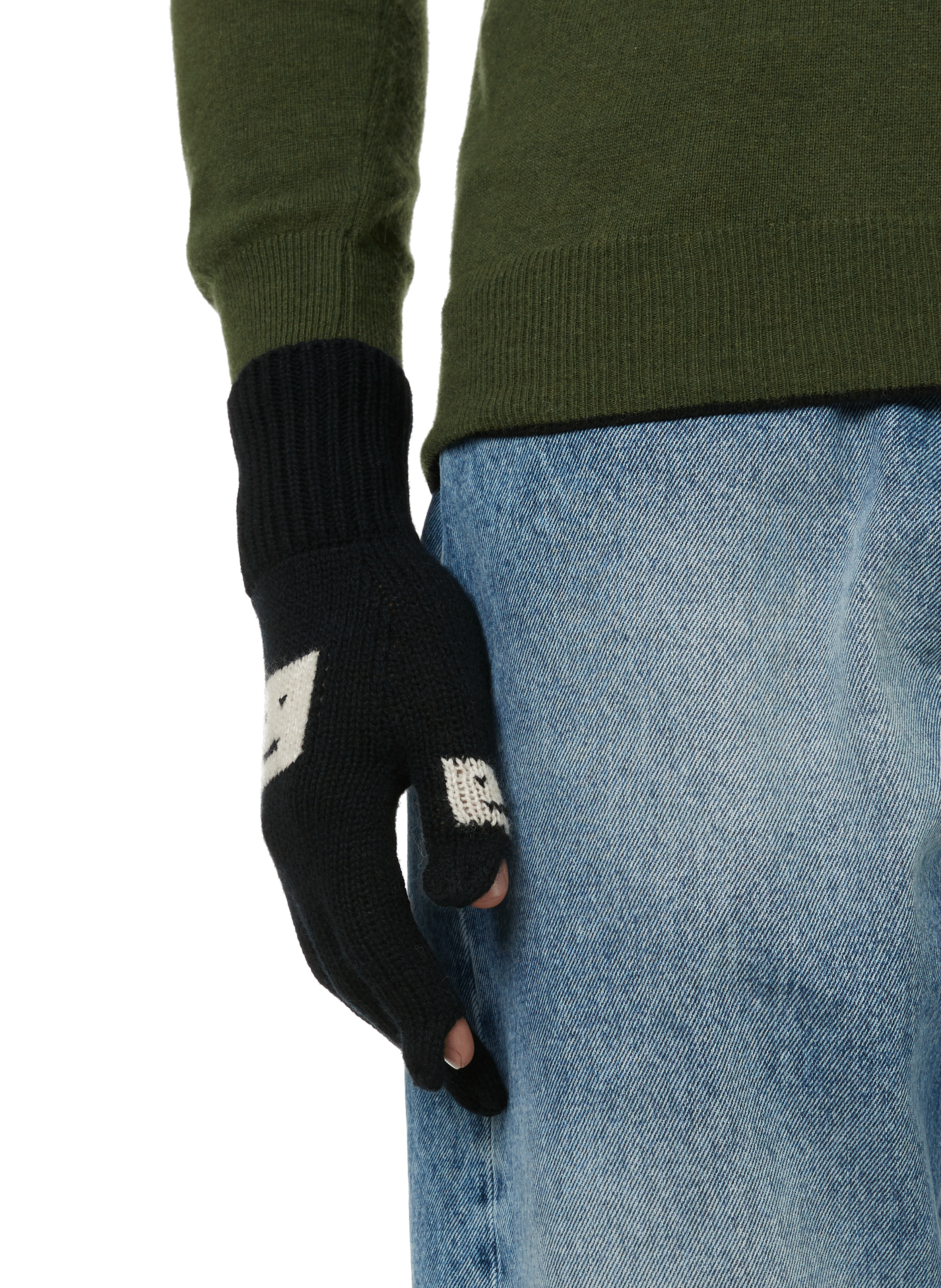Gant en laine ACNE STUDIOS Noir