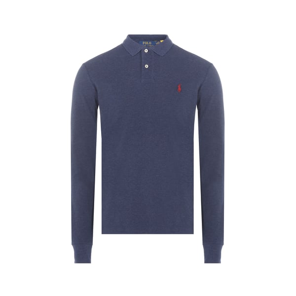 Polo Ralph Lauren Classic Long Sleeve Polo Shirt In Blue