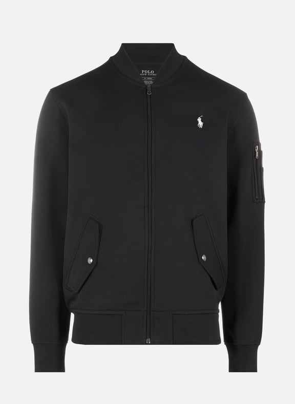 Sweatshirt zippé en coton Noir by POLO RALPH LAUREN POLO RALPH LAUREN Sweatshirt zippé en coton Noir