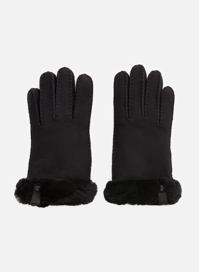Embroidered leather gloves  UGG