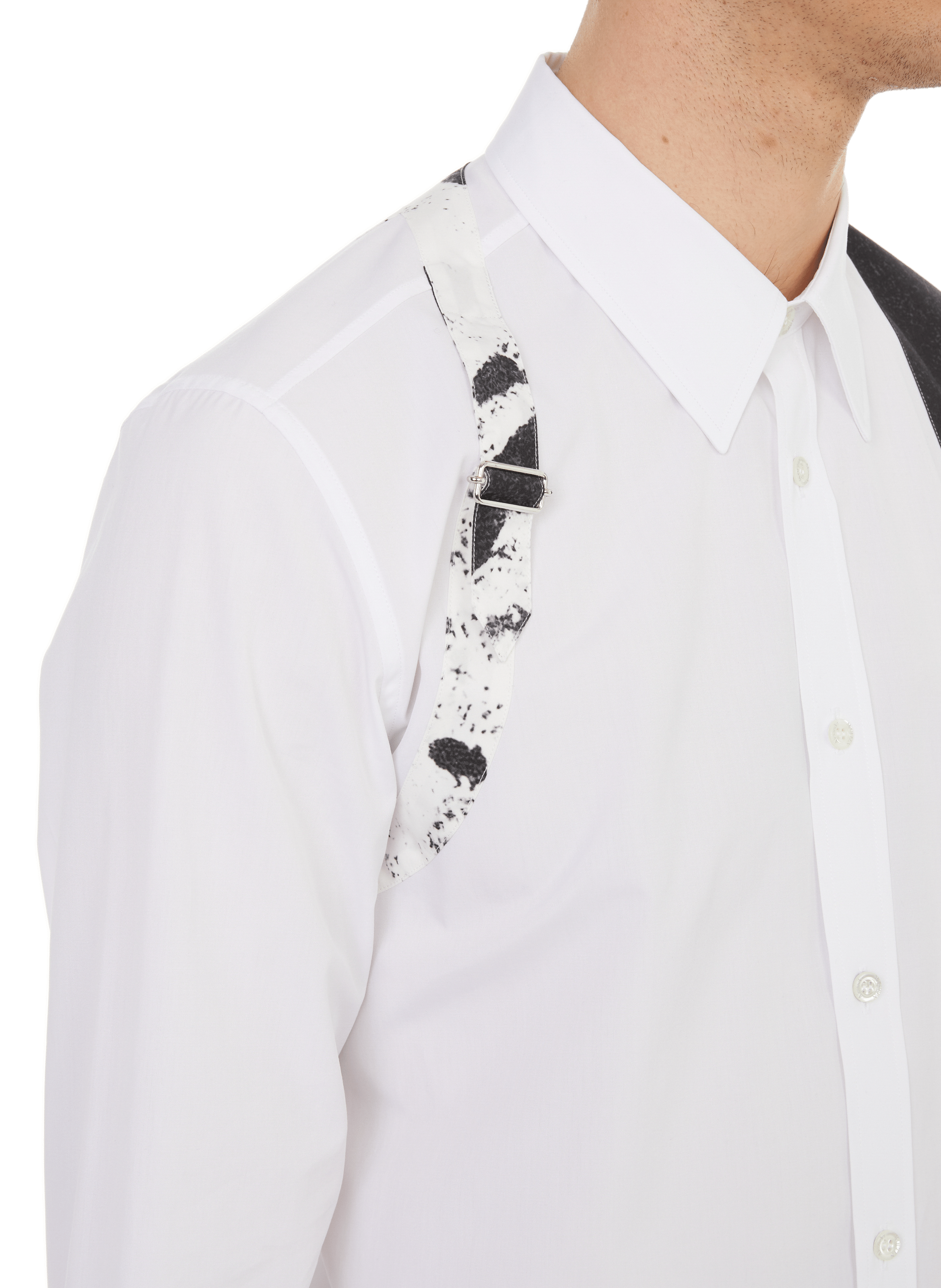 Chemise à imprimé en coton  ALEXANDER MCQUEEN Blanc