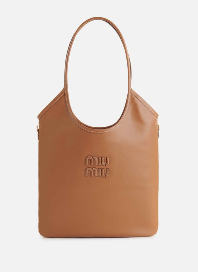 Leather tote bag MIU MIU