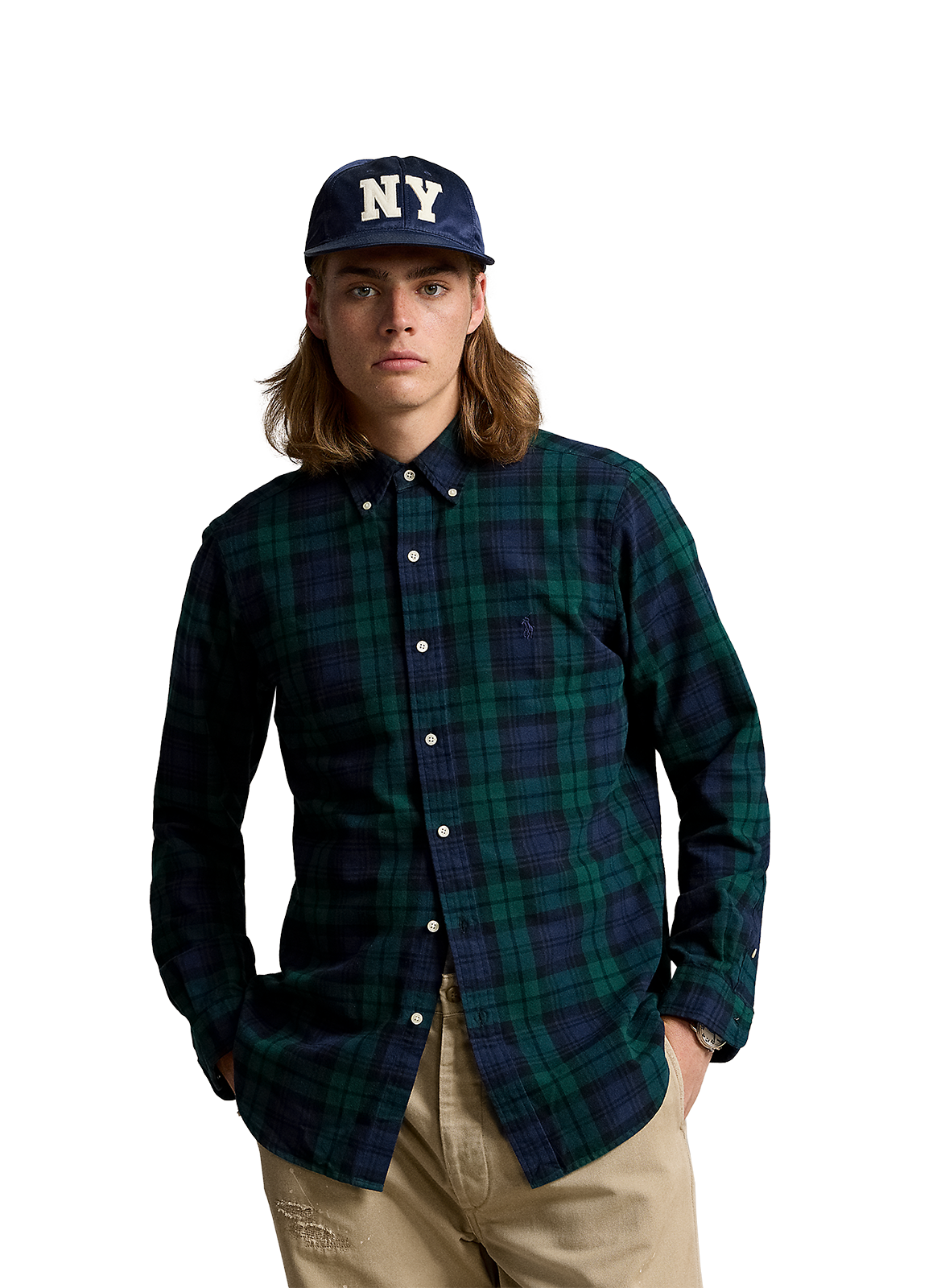 POLO RALPH LAUREN Chemise à carreaux Marron