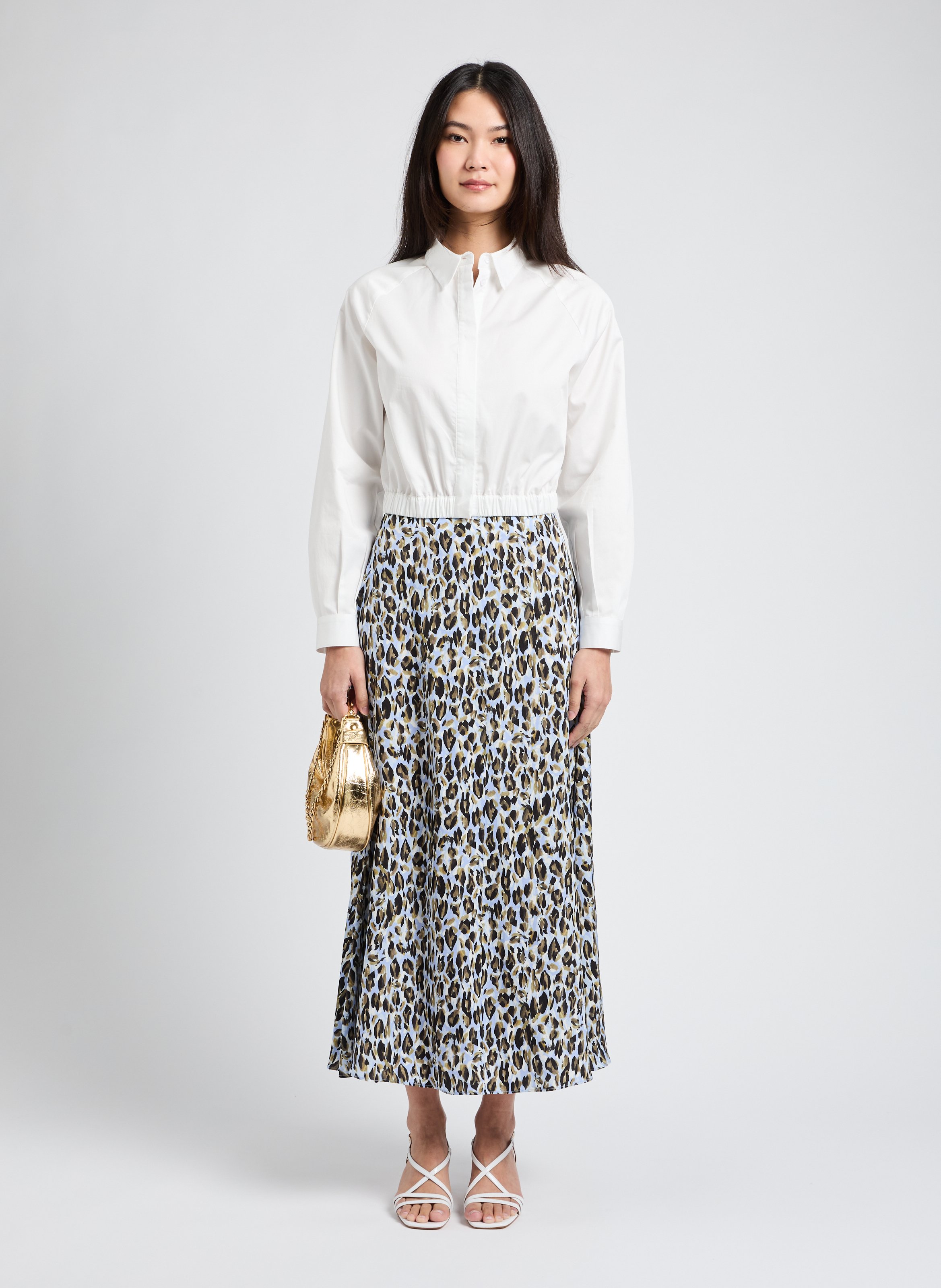 Jupe longue imprimée VERONE Multicolore