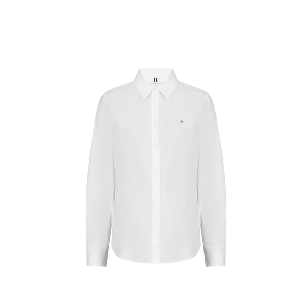 Tommy Hilfiger Embroidered-logo Flag Shirt In White