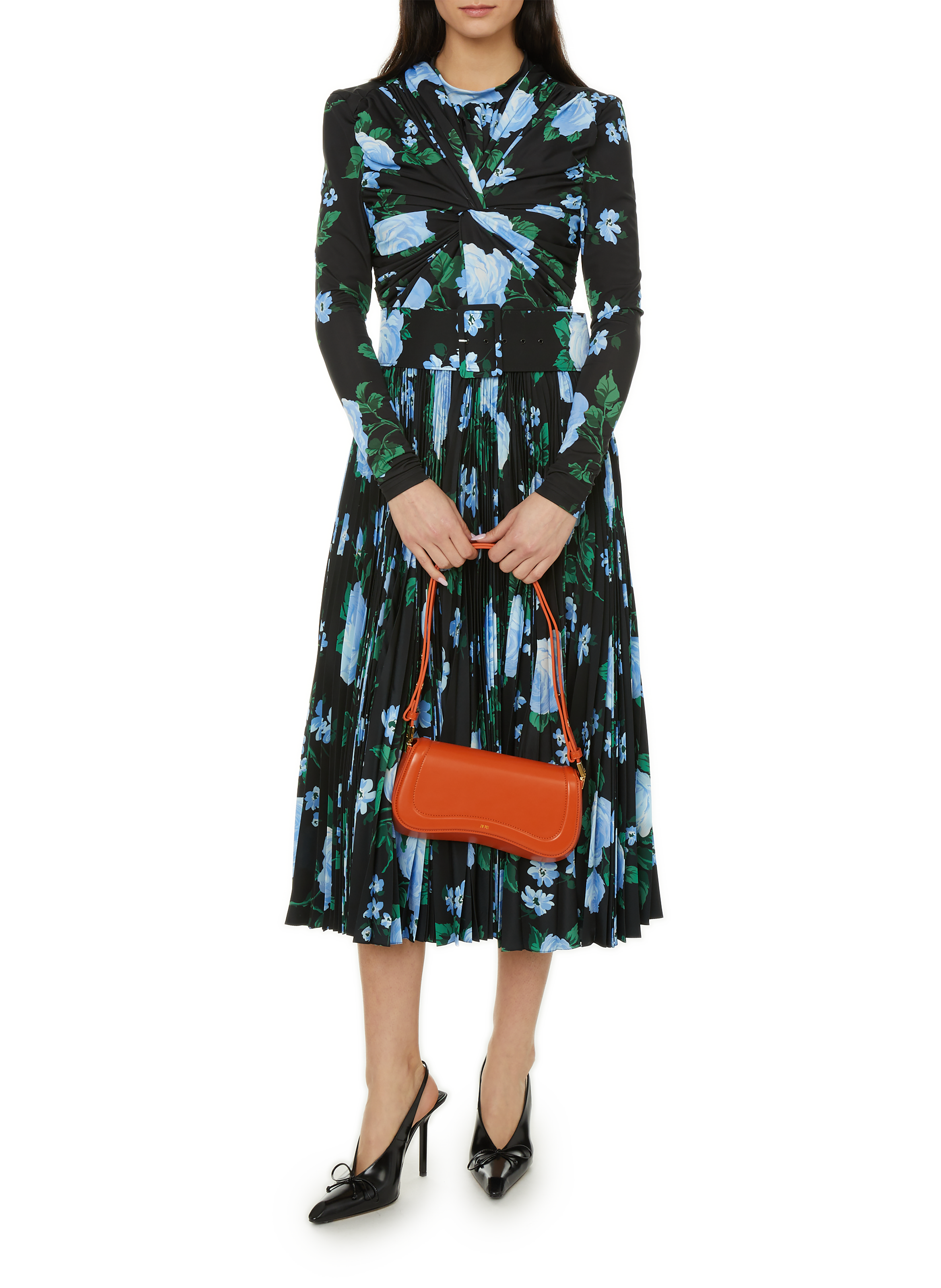 RICHARD QUINN Pleated midi dress Multicolour
