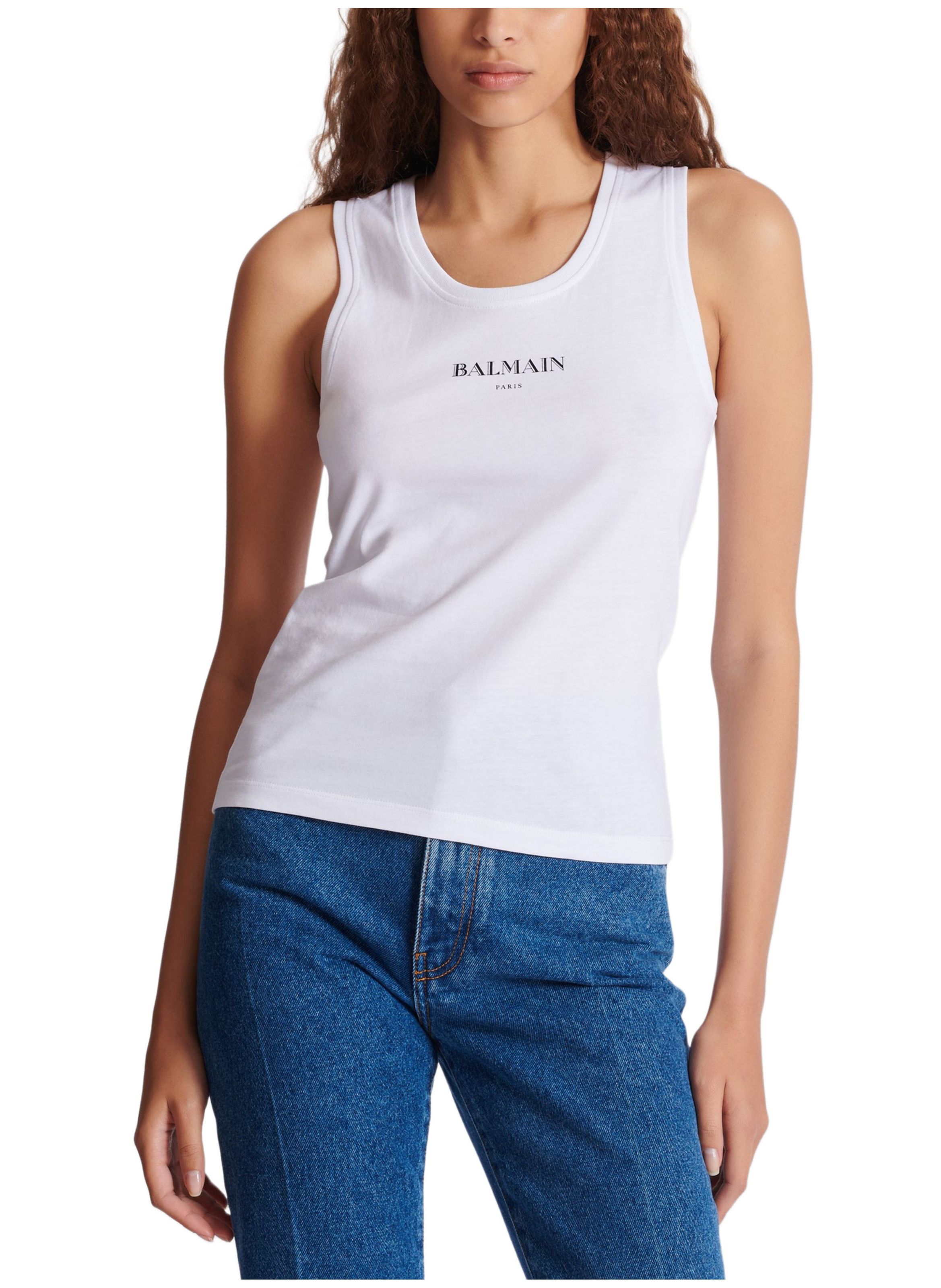 Débardeur avec imprimé balmain BALMAIN Blanc