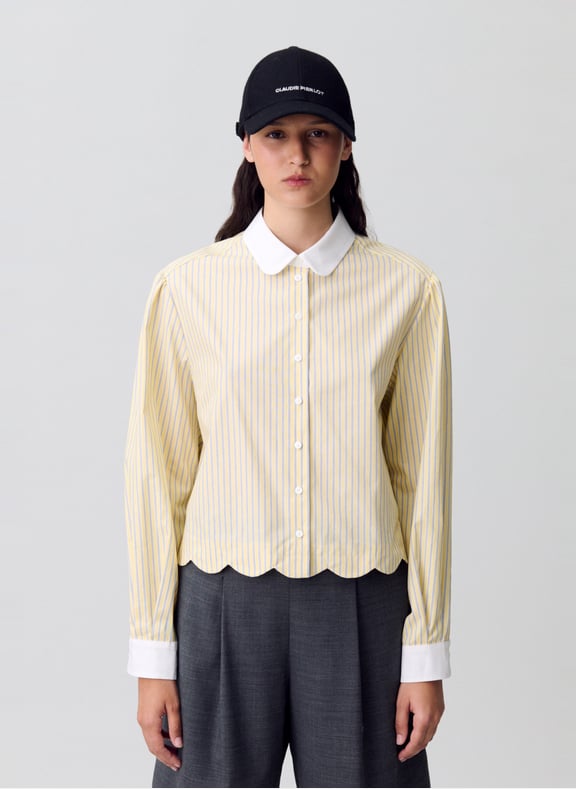 Chemise col claudine en coton Multicolore by CLAUDIE PIERLOT CLAUDIE PIERLOT Chemise col claudine en coton Multicolore