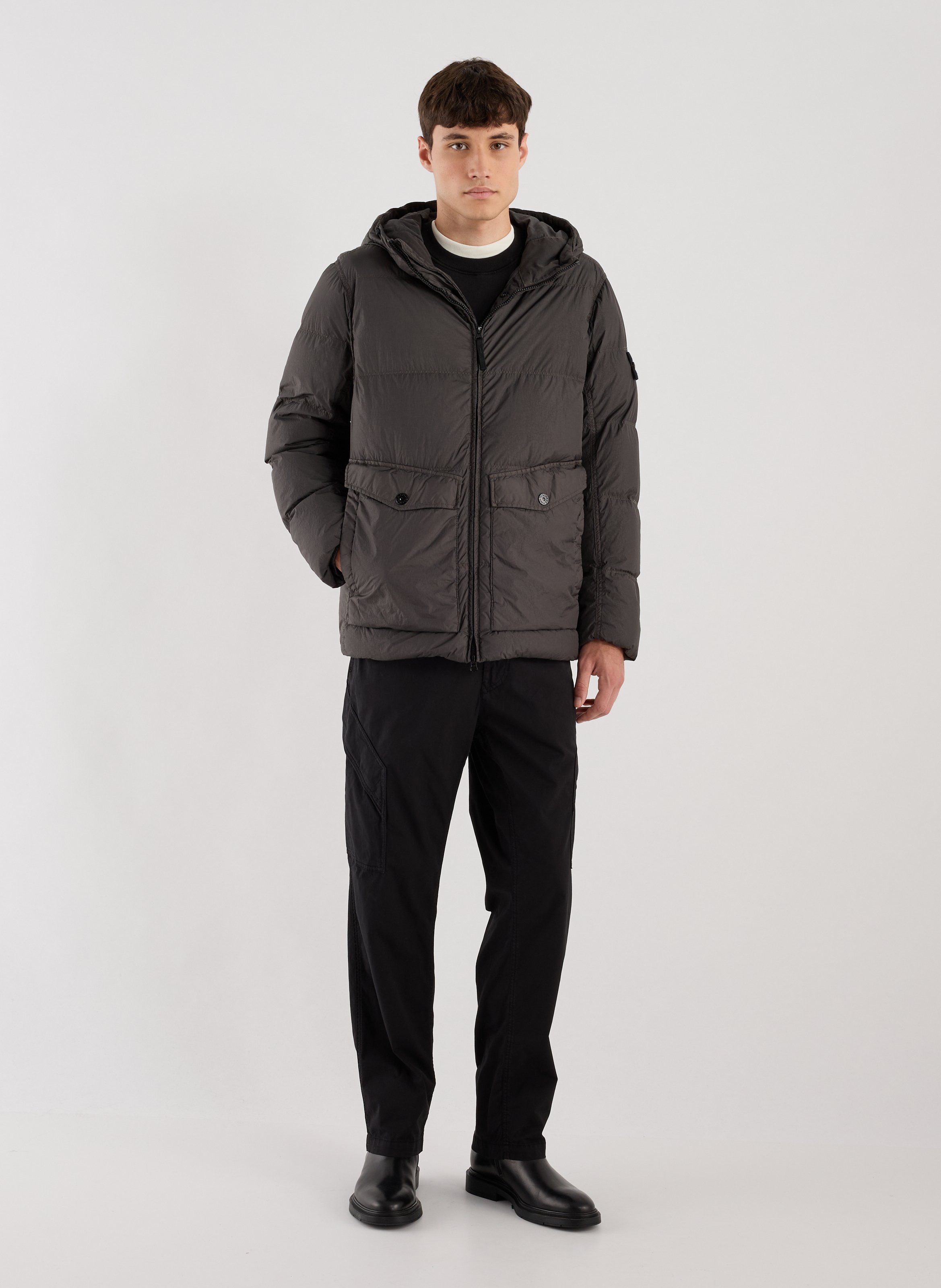 Down jacket  STONE ISLAND Grey