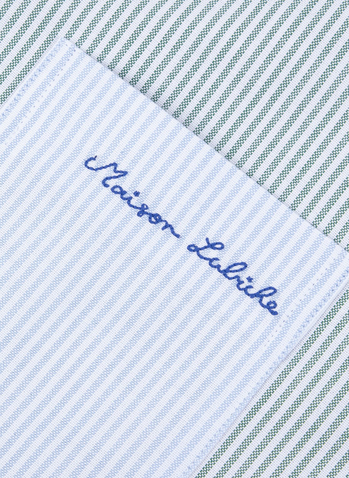 Striped Good Seed Cotton Shirt MAISON LABICHE Green