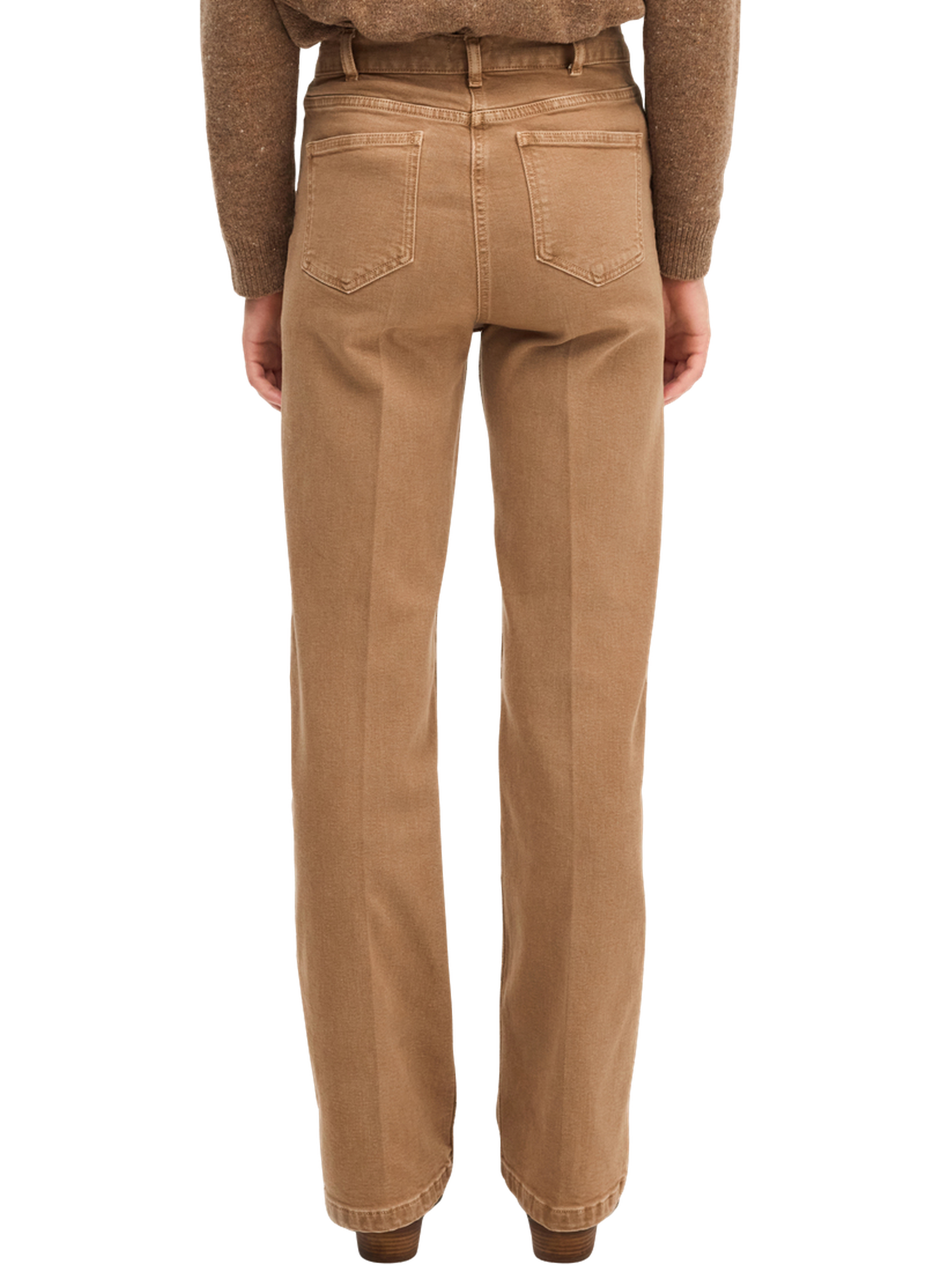 Jean large effet vieilli - carina PABLO Marron