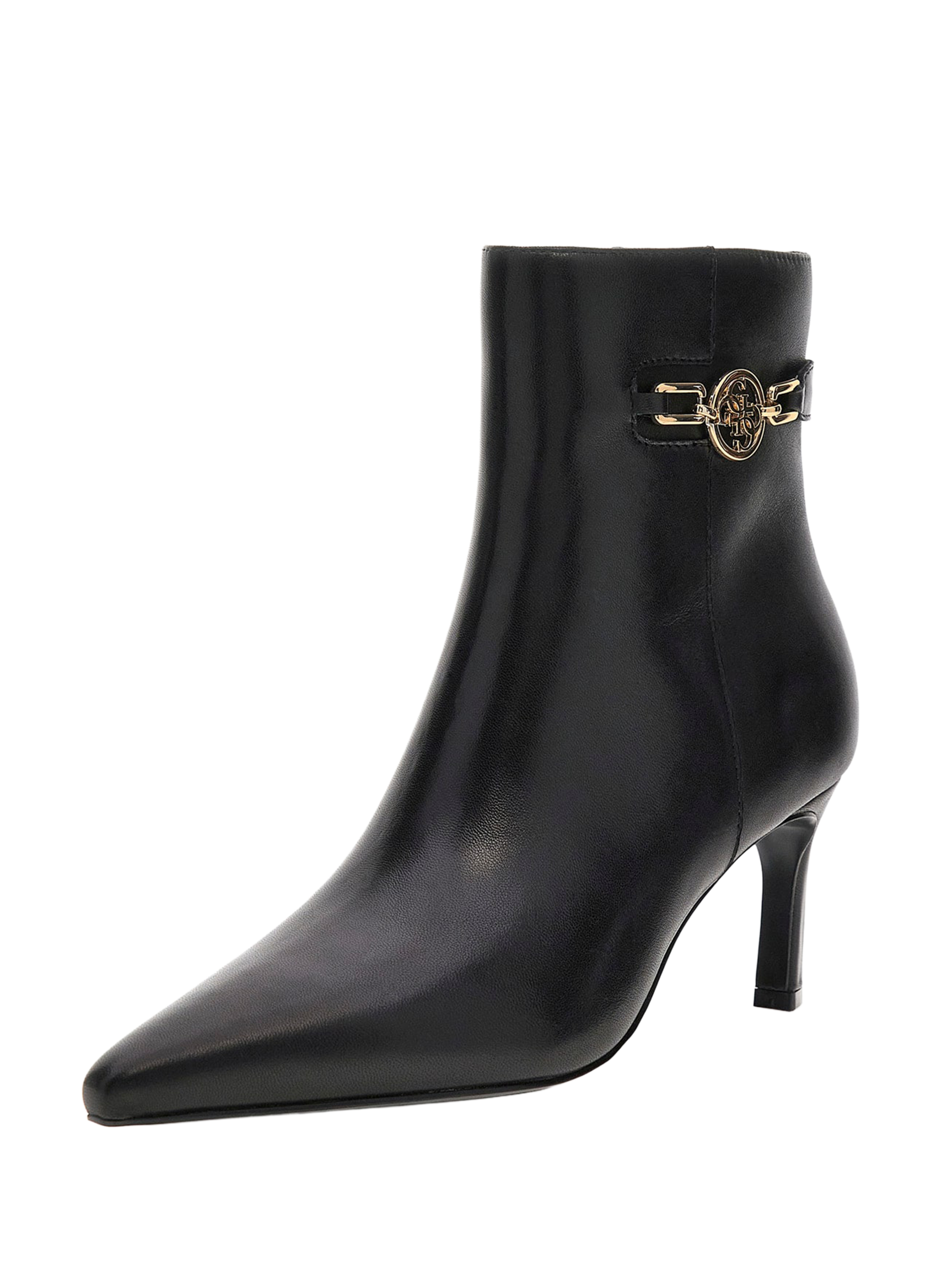 Paislie sheepskin leather ankle boots GUESS Black