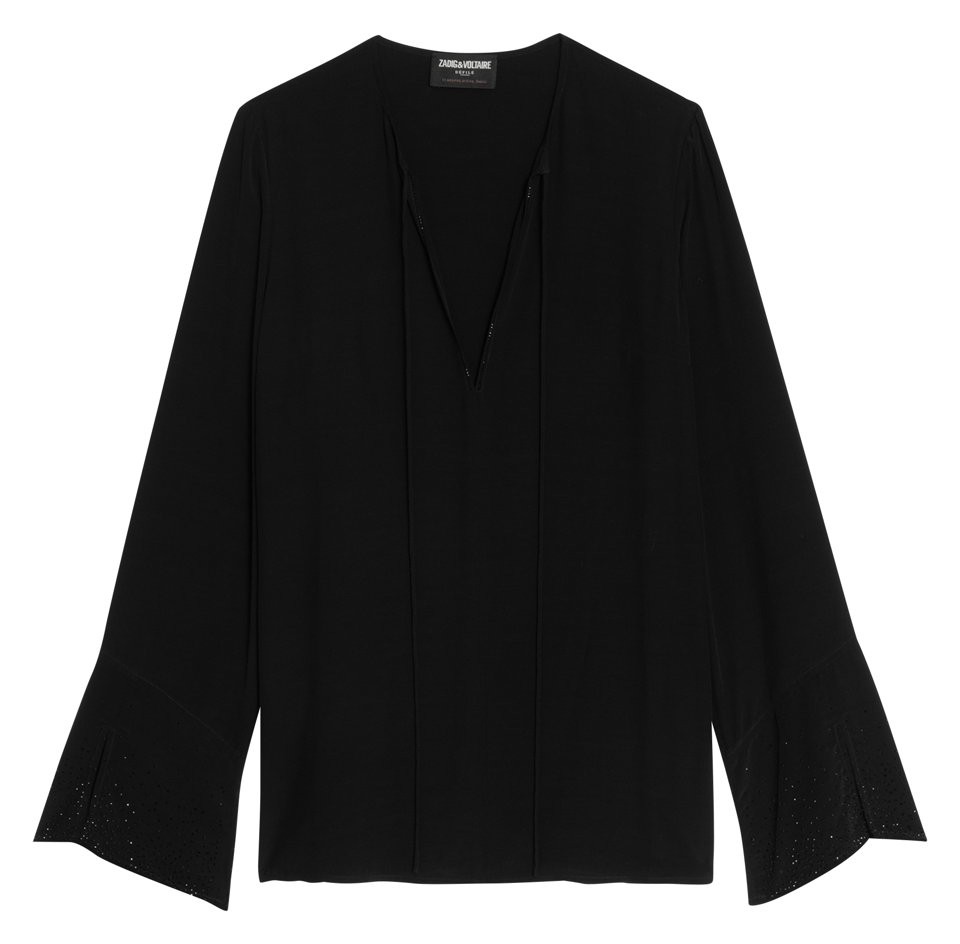 Top ample col v fluide turi ZADIG&VOLTAIRE Noir