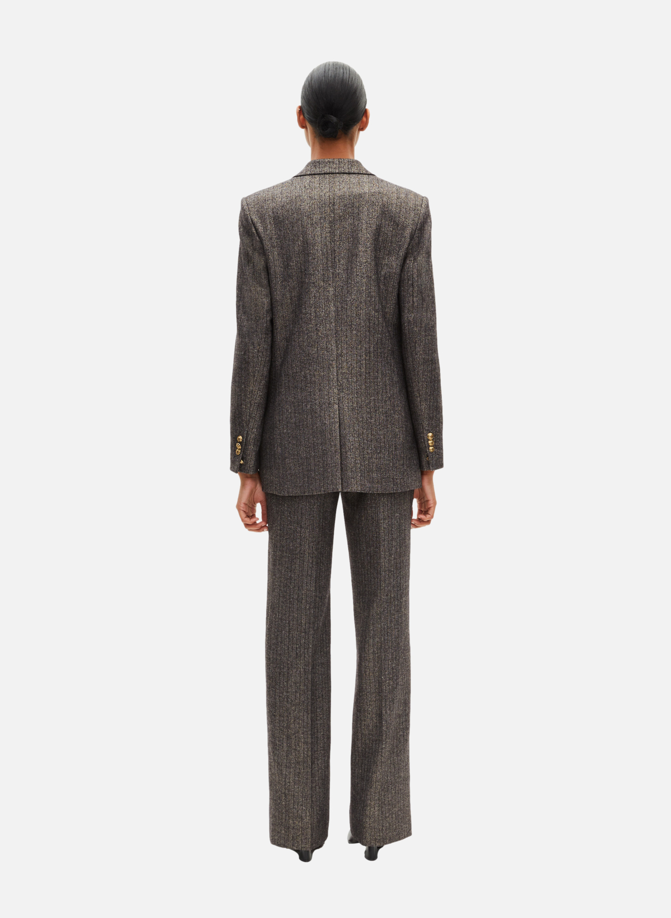 Veste tailleur à chevrons lurex THE KOOPLES Noir