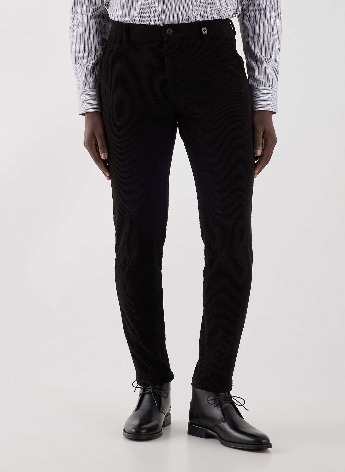 Straight corduroy trousers STRELLSON Black
