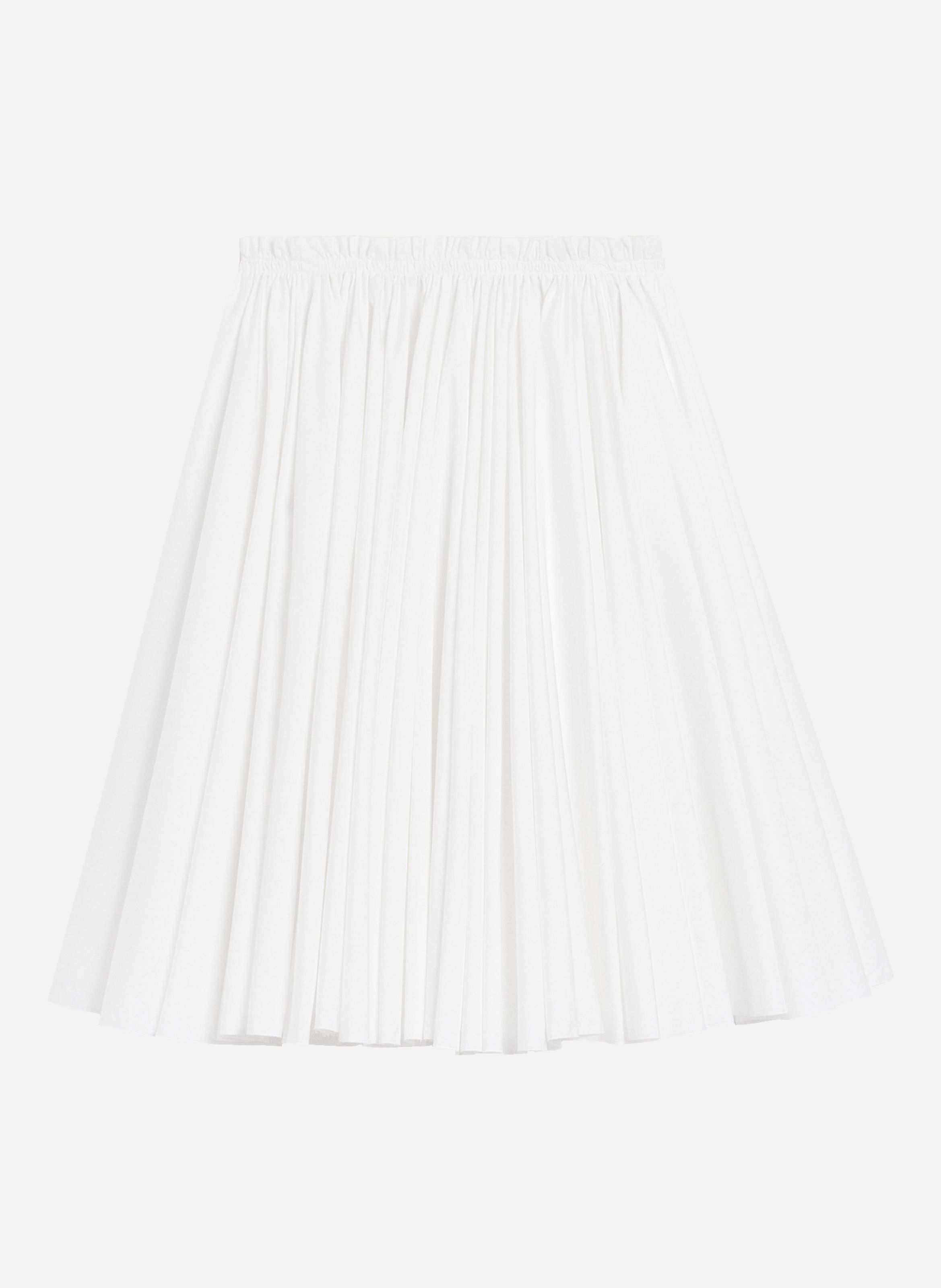 Jupe corolle midi en coton AMI PARIS Blanc