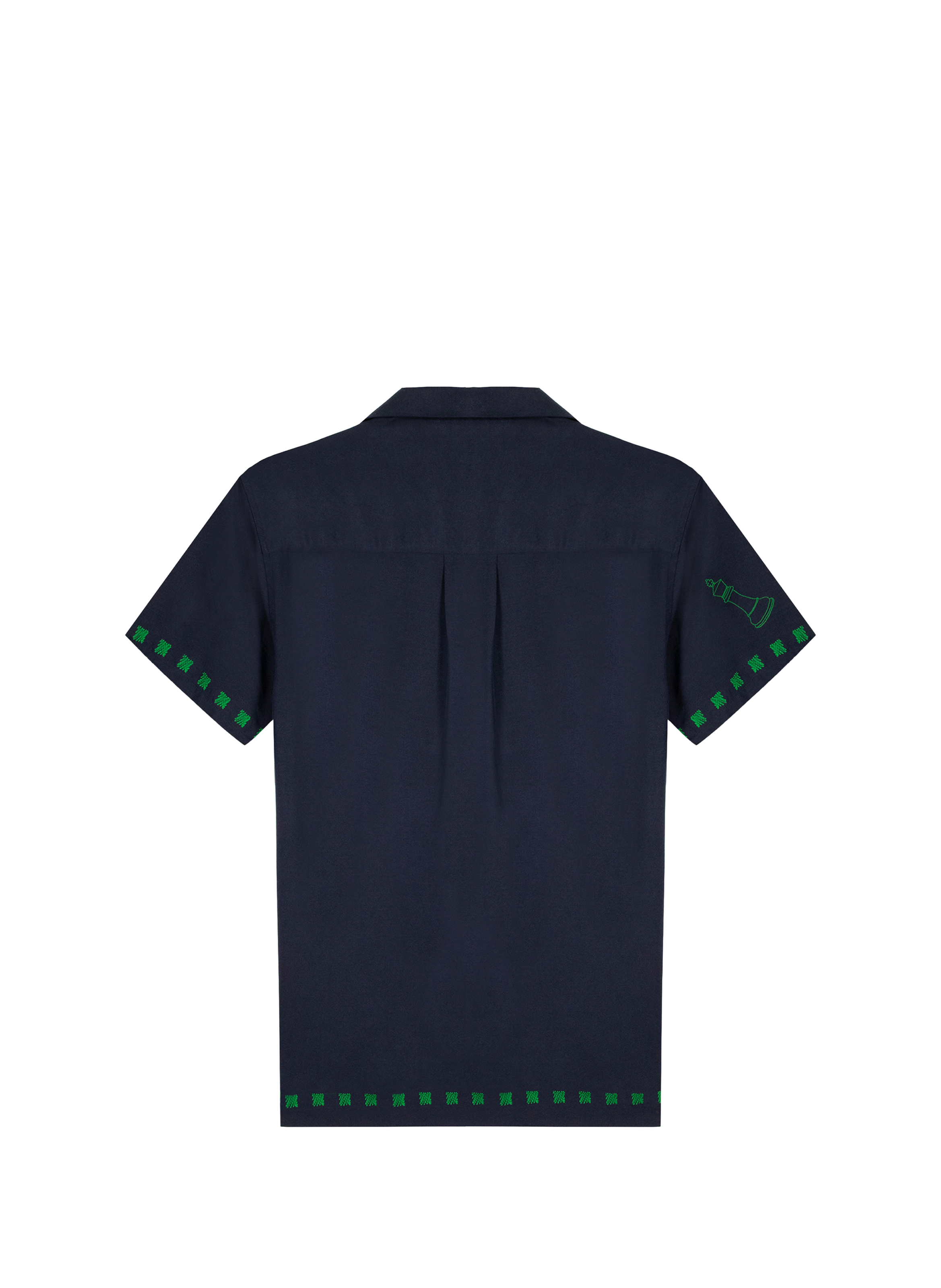 Chemise brodée à manches courtes Morney MAISON LABICHE Blue