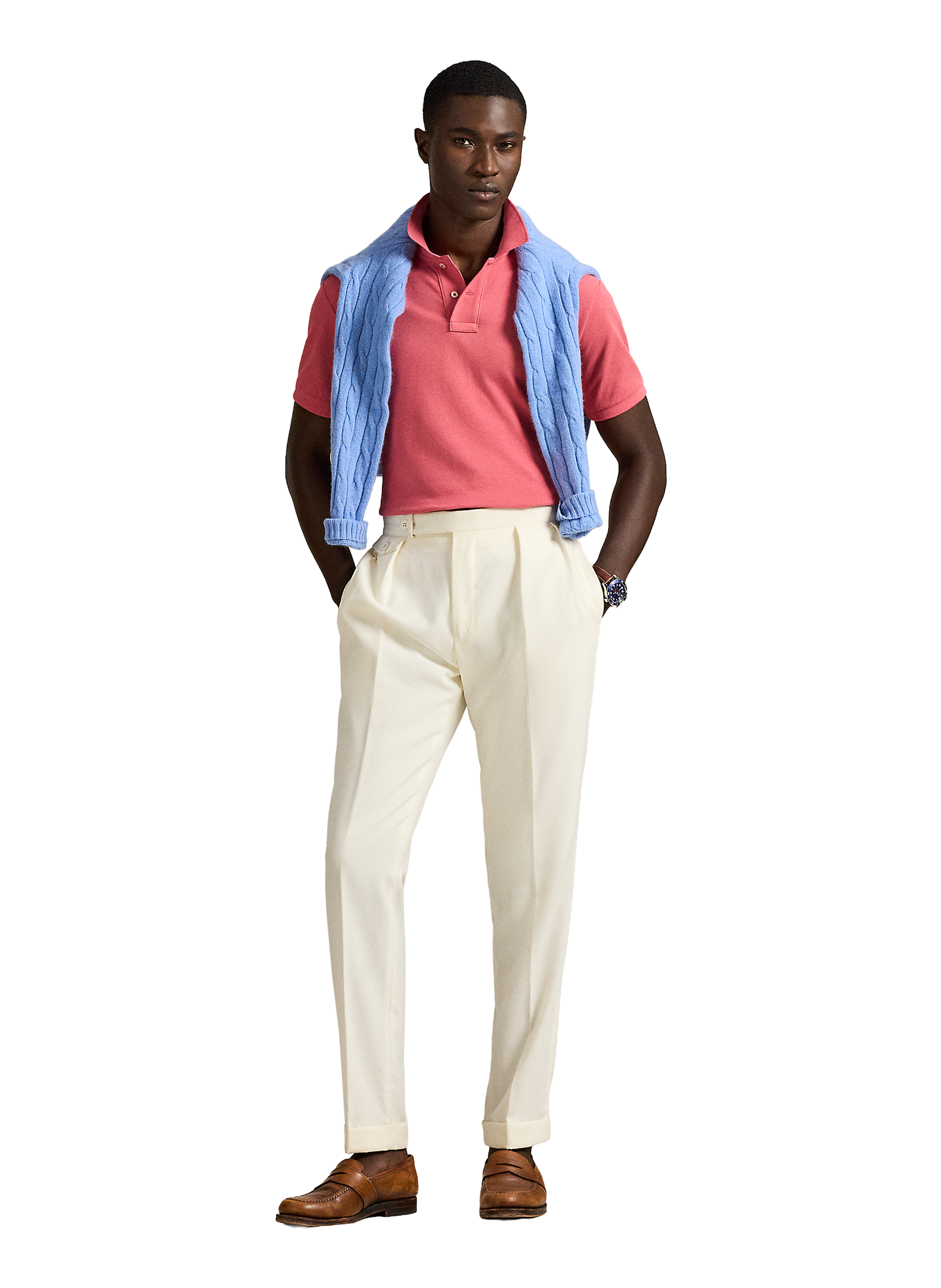 Polo en coton POLO RALPH LAUREN Rouge