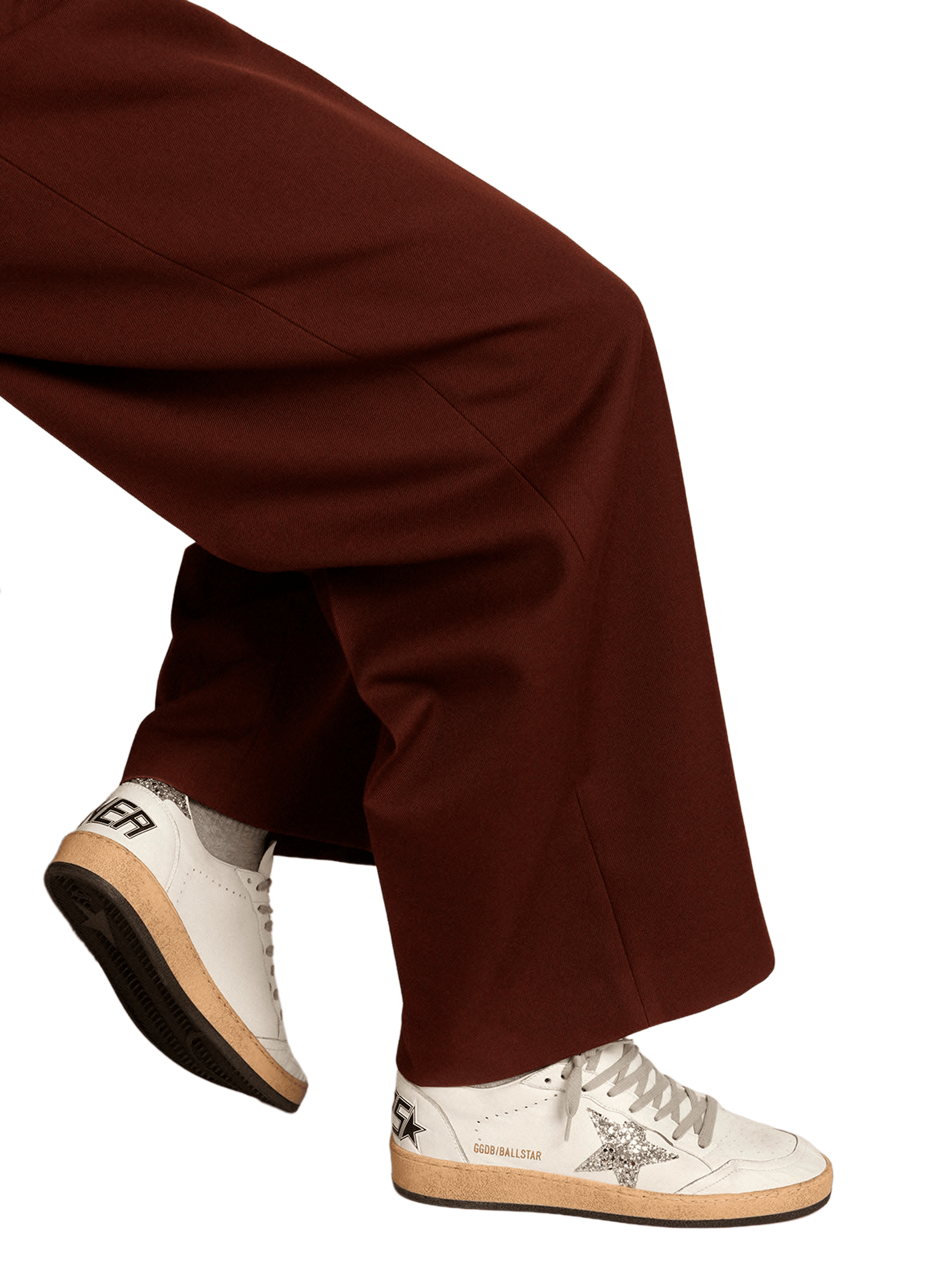 Basket Ball Star à étoile en cuir GOLDEN GOOSE Blanc