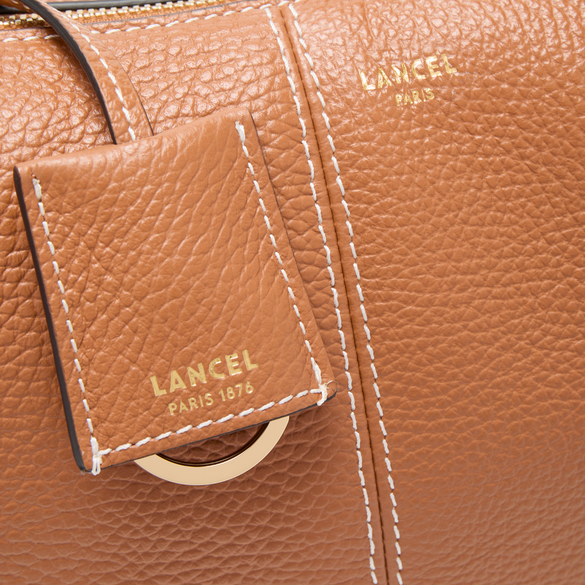 Sac hobo zippé m victoire de lancel en cuir LANCEL Marron