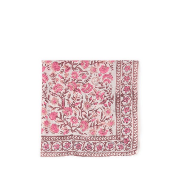 Etole fleurie Carré Block en coton Etole fleurie Carré Block en coton
