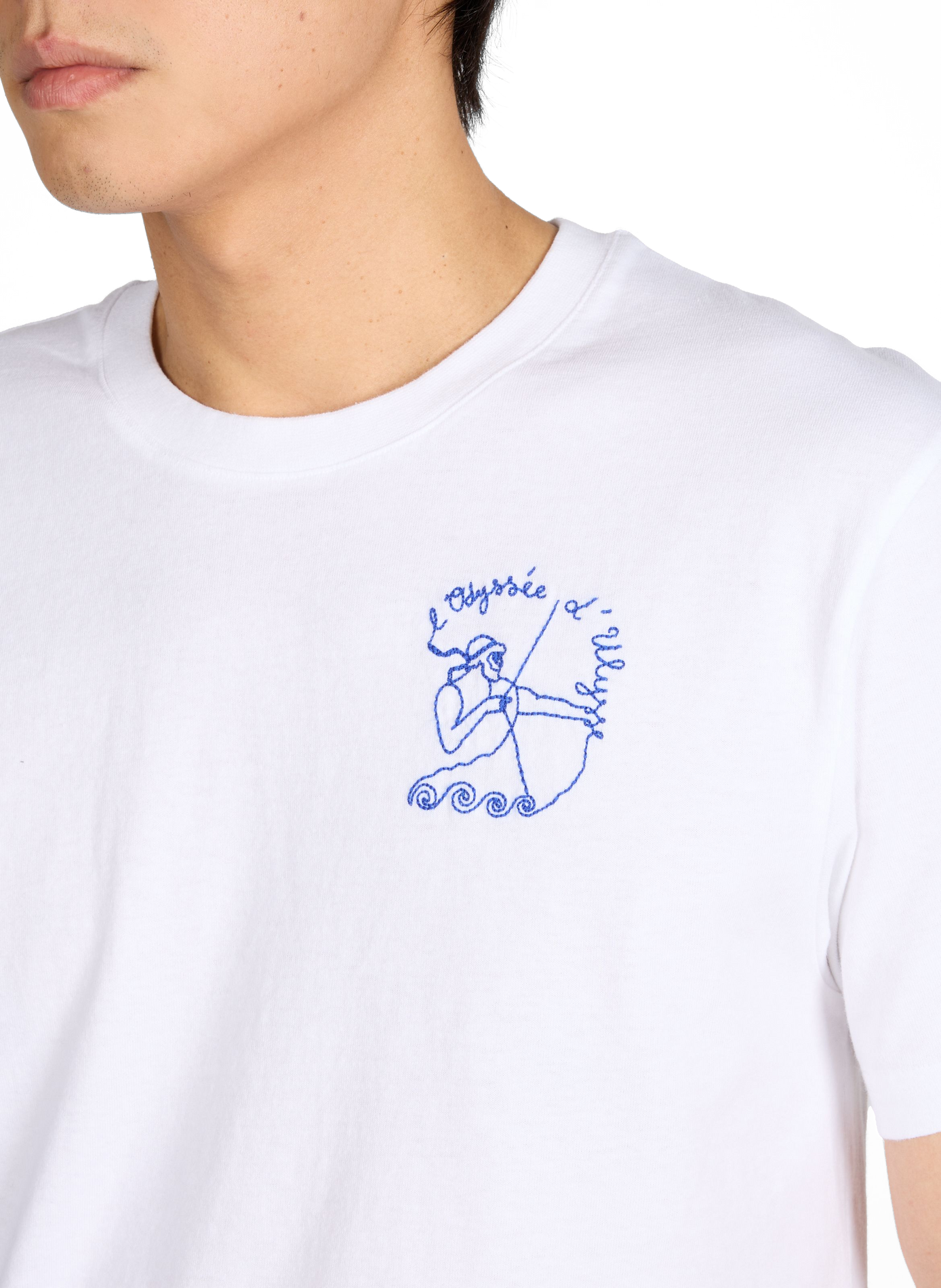 Patureau embroidered organic cotton T-shirt MAISON LABICHE White