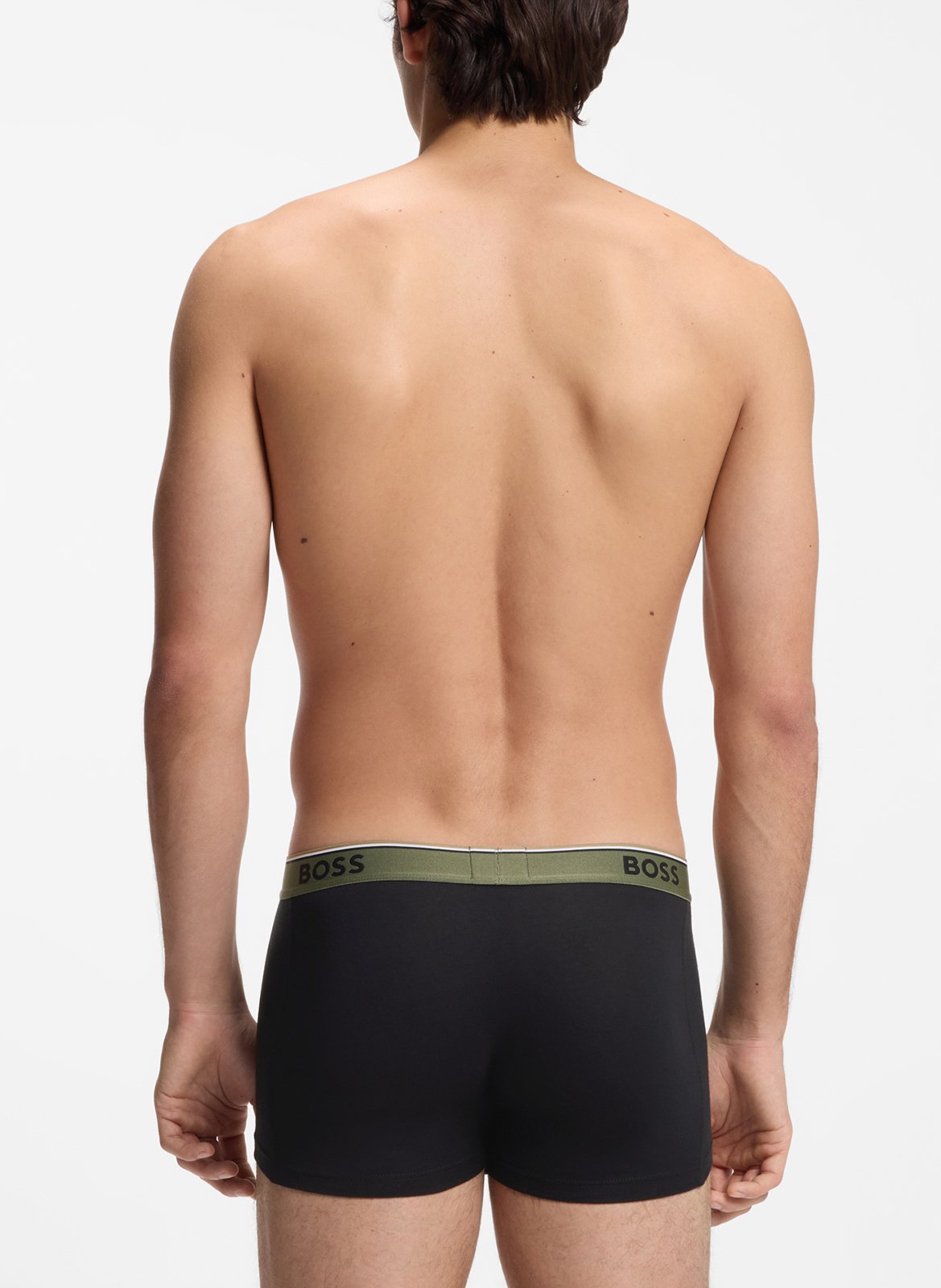 Lot de 3 boxers en coton mélangé BOSS Noir