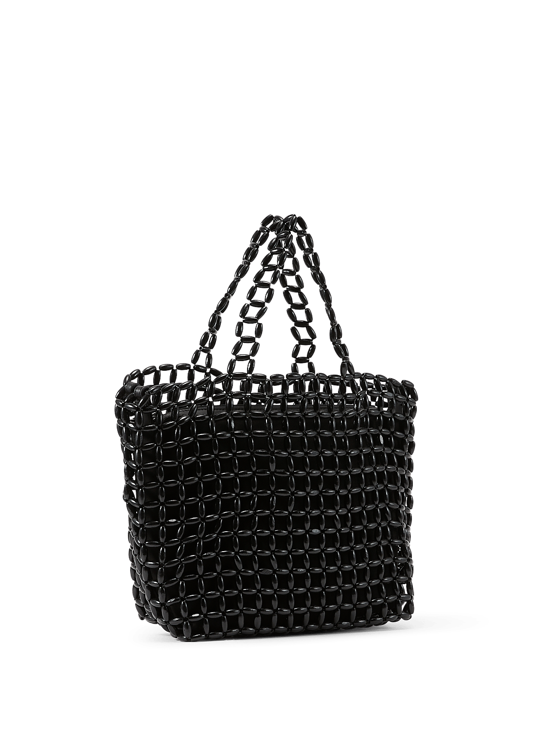 Sac à mains en perle de bois naturel SAISON 1865 Noir