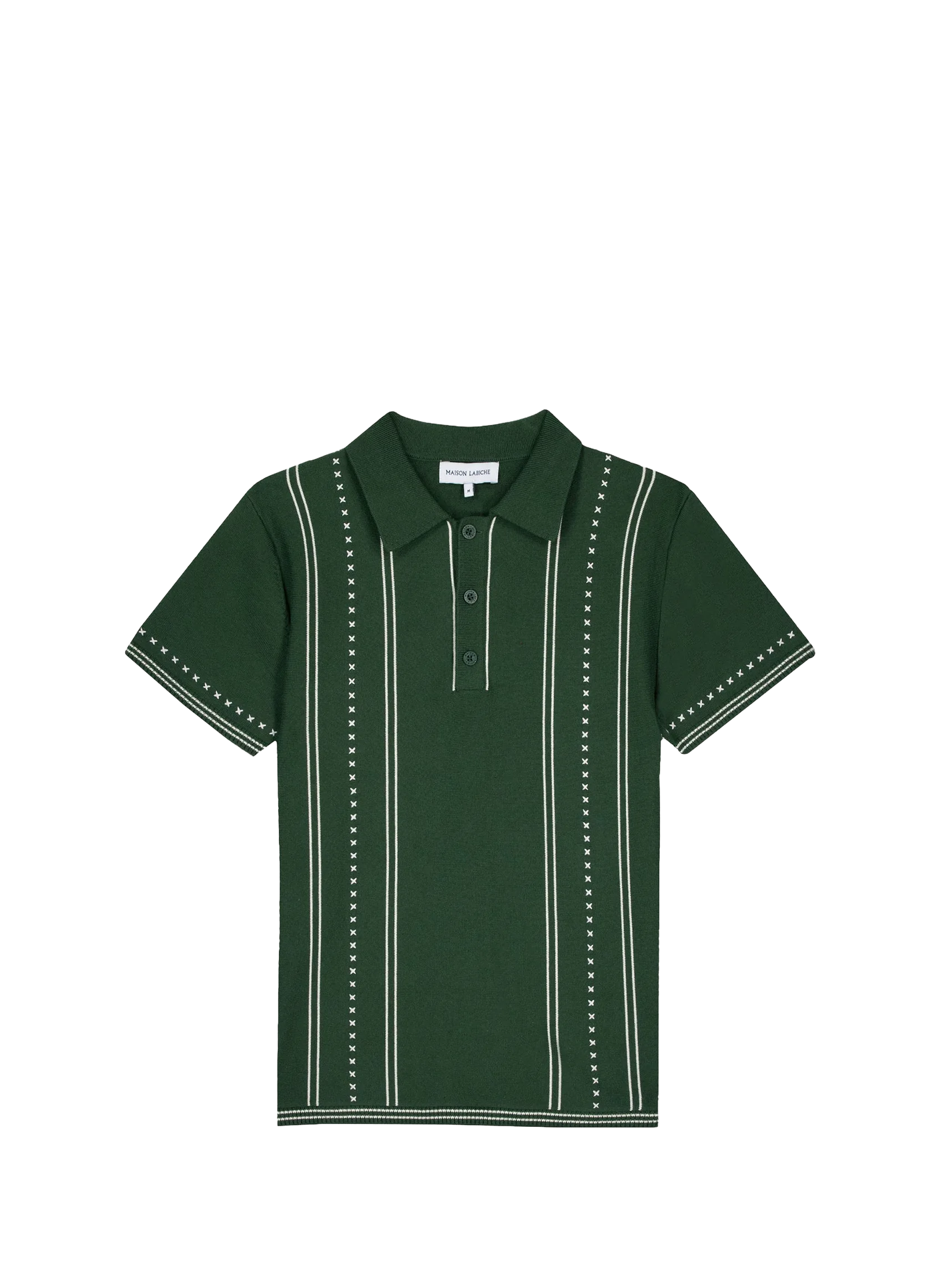 Patterned cotton polo shirt MAISON LABICHE Green