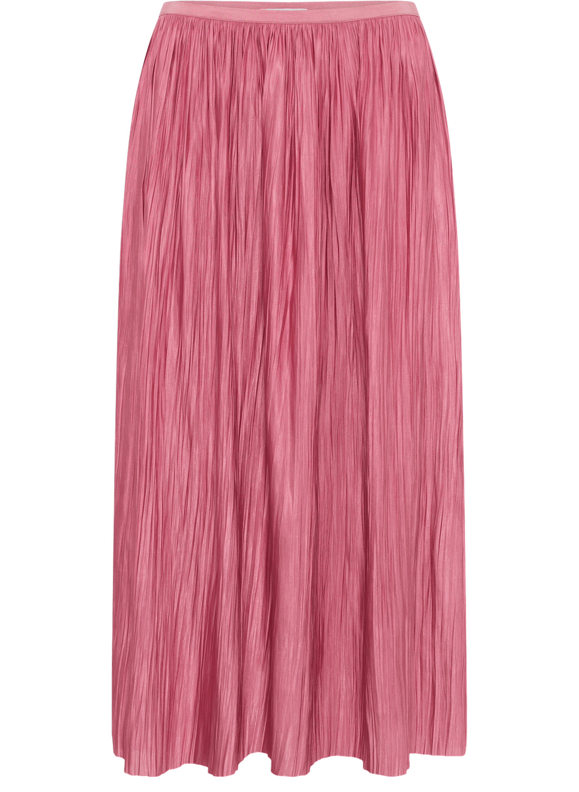 Jupe midi satinée plissée - jocelyne GERARD DAREL Rose