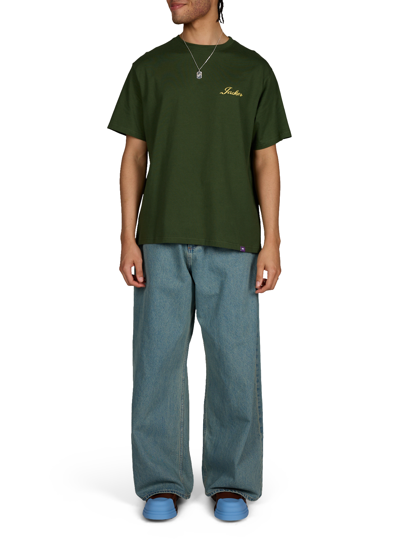 Maglietta stampata in cotone JACKER. Verde