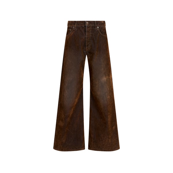 Pantalon large velours côtelé Gion en coton Pantalon large velours côtelé Gion en coton