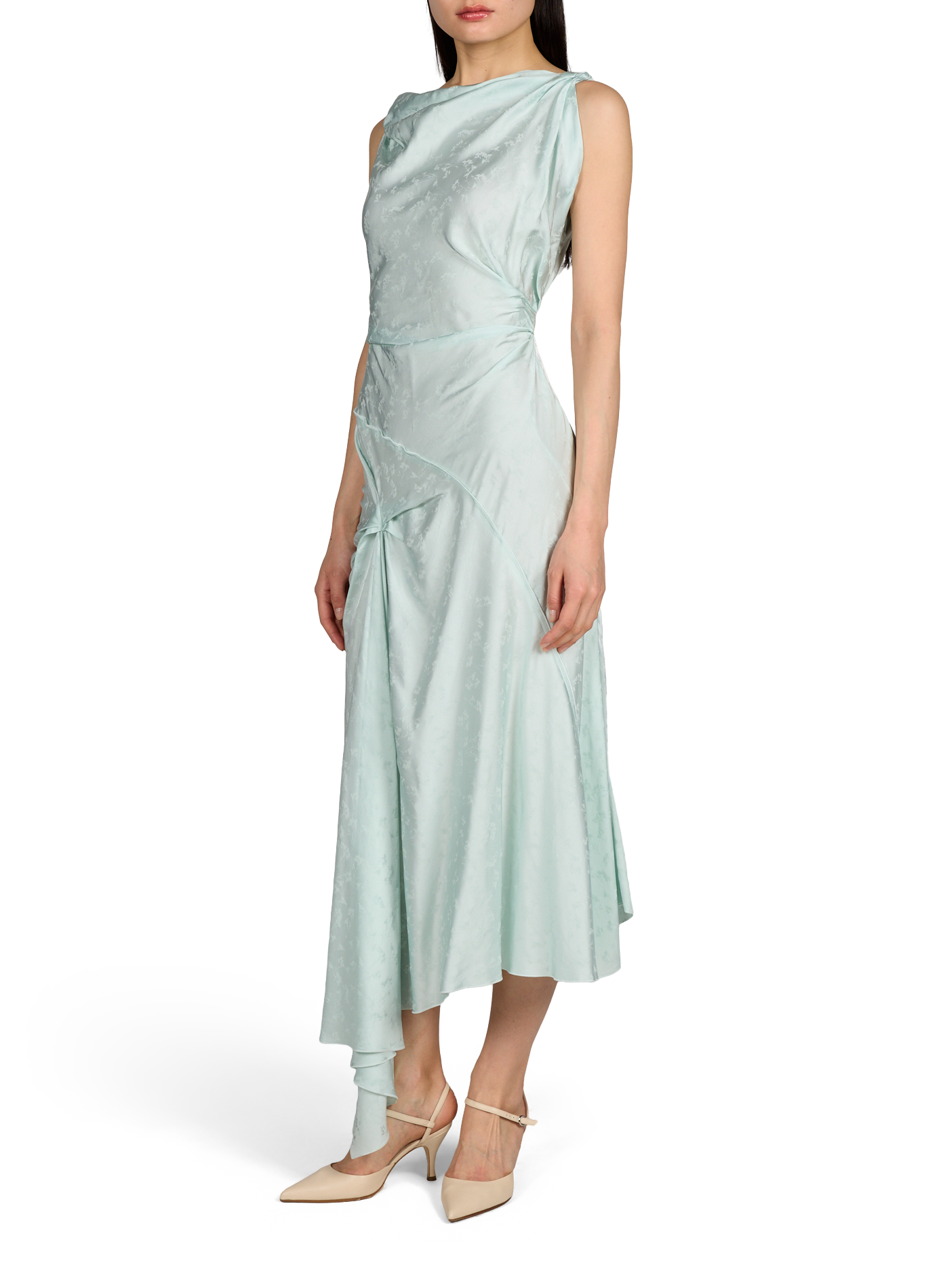 Posy floral jacquard midi dress VICTORIA BECKHAM Blue