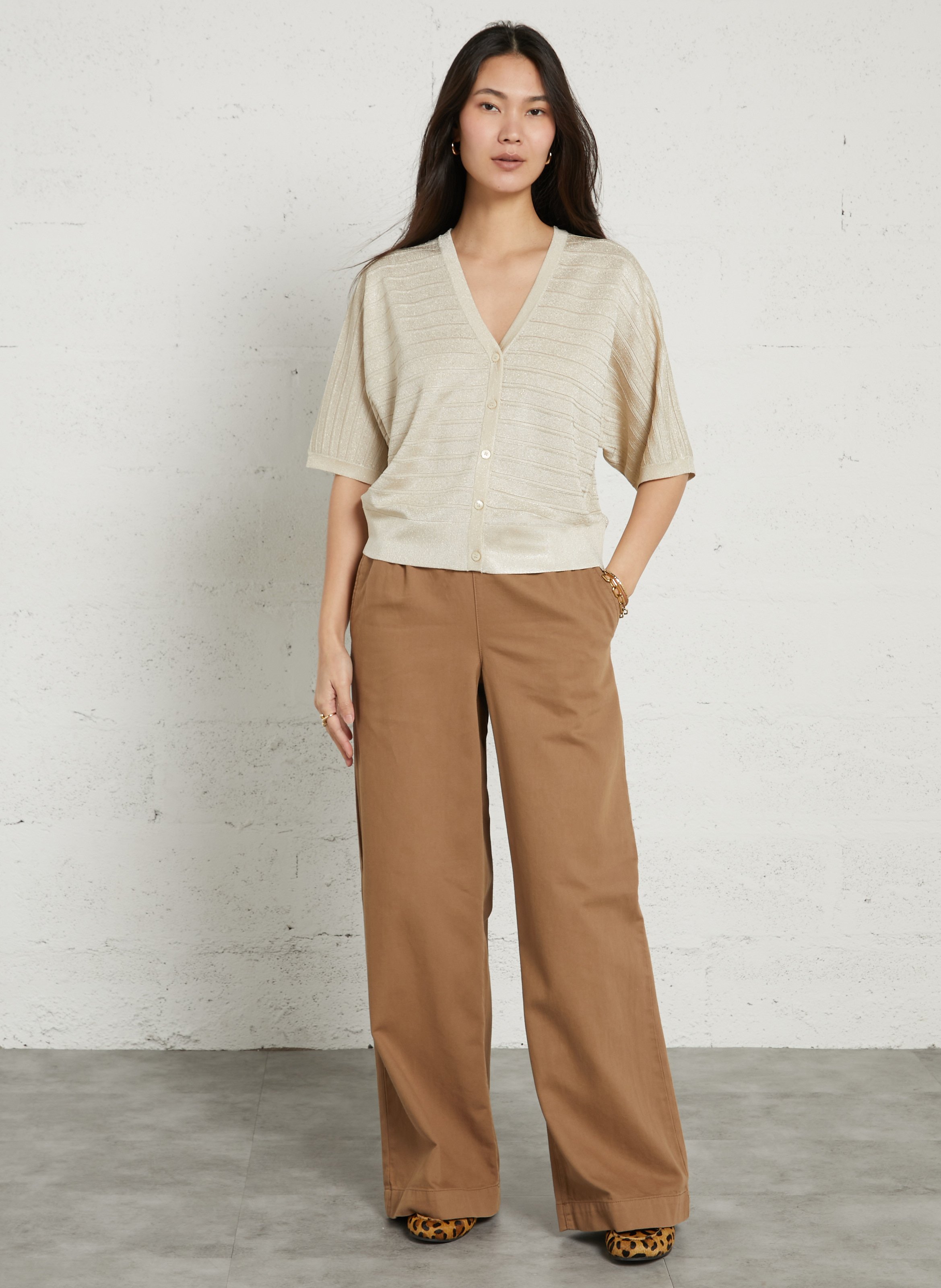 Col v pailleté palmyr MAISON 123 Doré