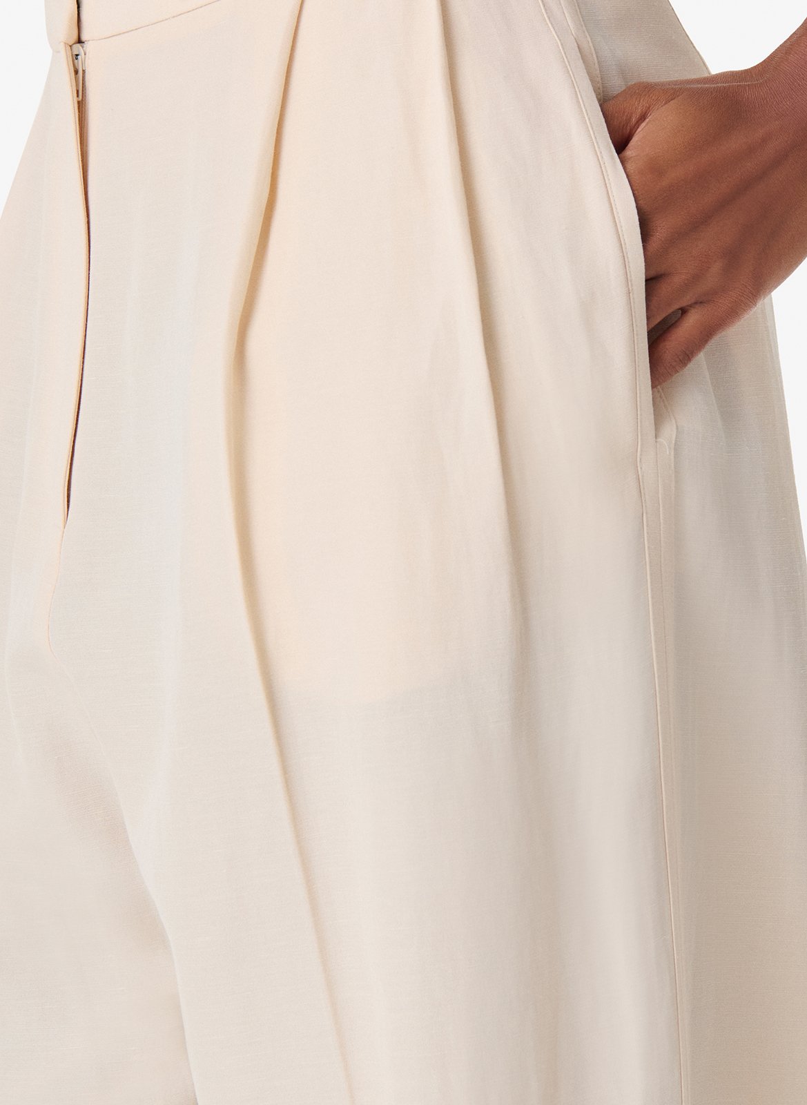 Pantalon à pinces large taille haute hayda IRO Beige