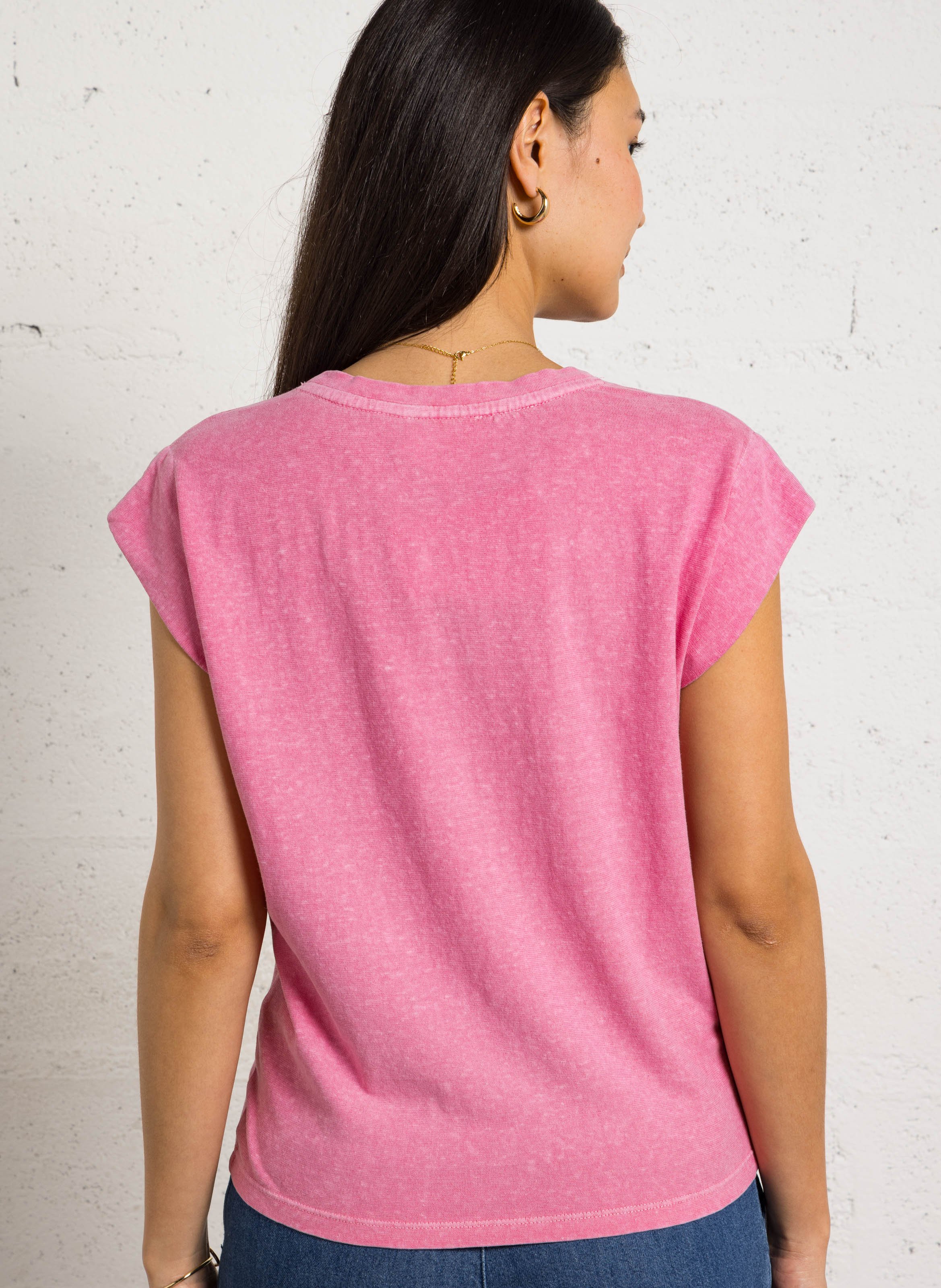 Tee-shirt col rond loic MAISON 123 Rose
