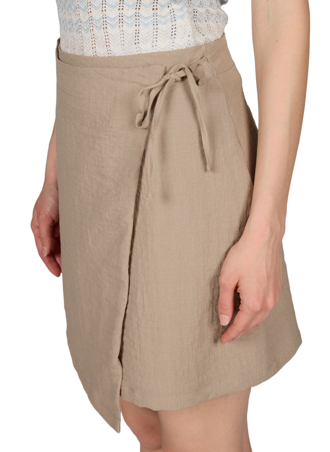 Solid wrap skirt OBJECT Brown