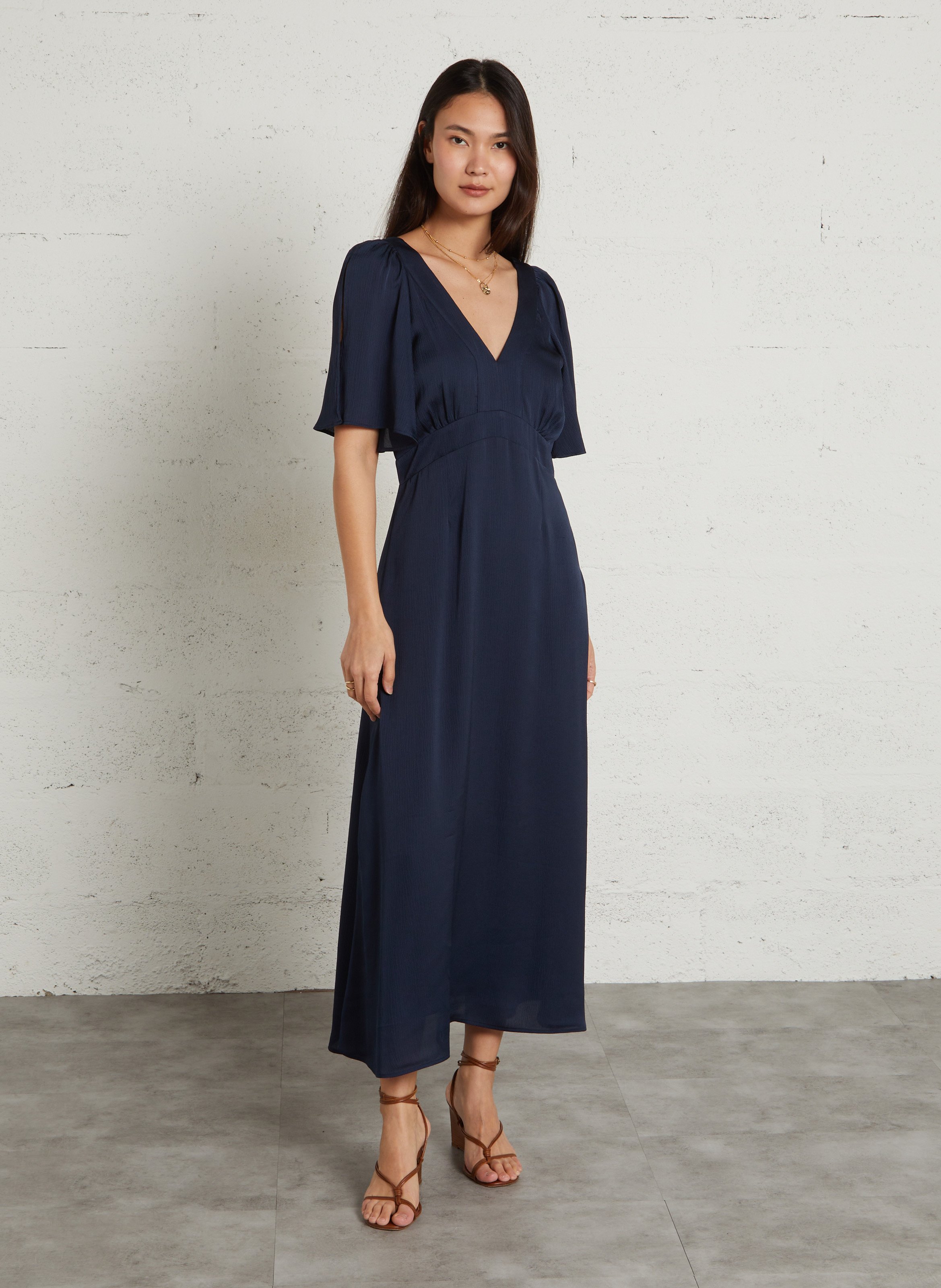 Robe longue évasée bridget MAISON 123 Bleu