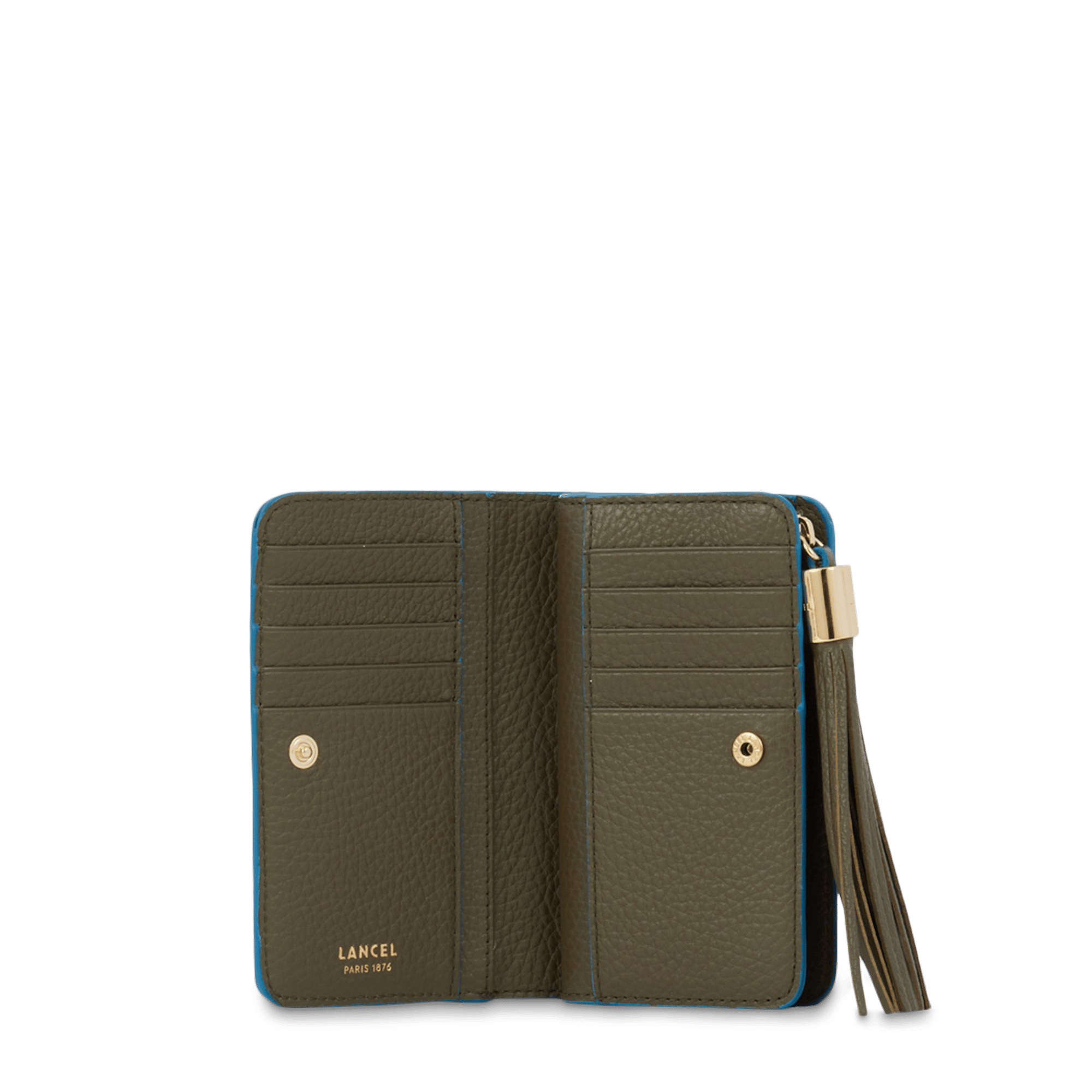 Compact rectangular wallet premier flirt by lancel in leather Green