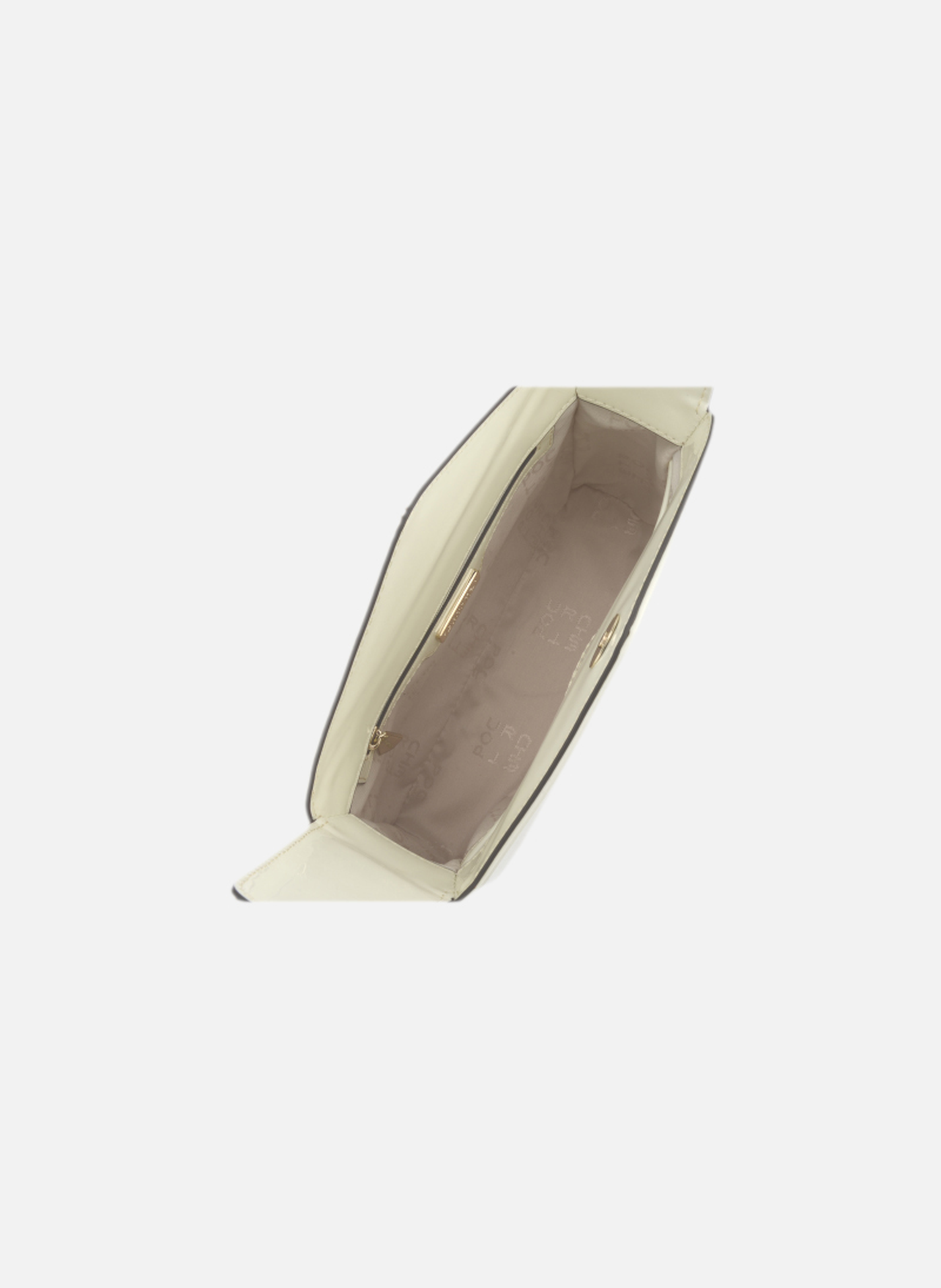 Cassetta vernis | sac porté épaule en cuir de vachette | Blanc POURCHET Femme