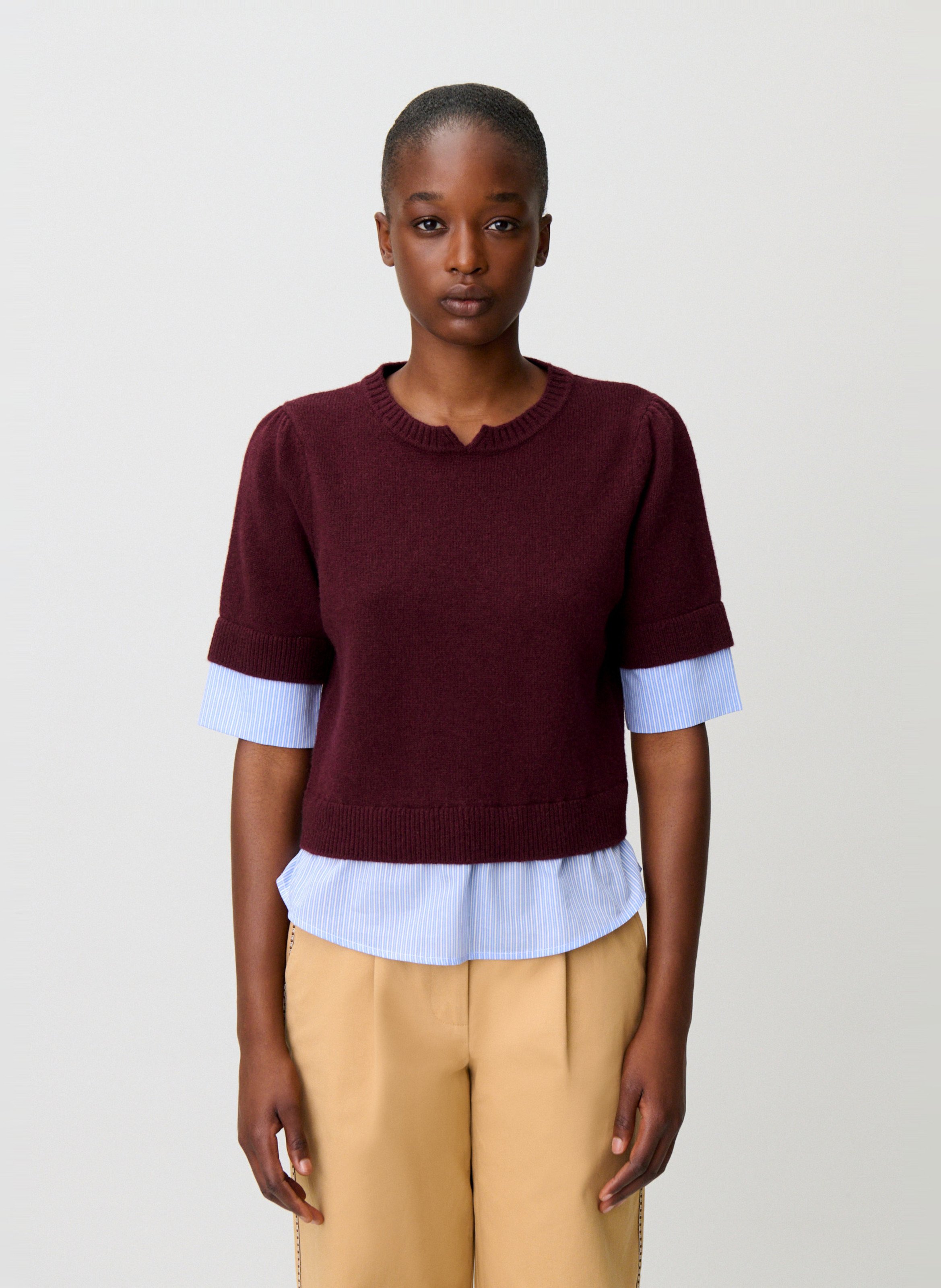 Pull droit en laine CLAUDIE PIERLOT Violet
