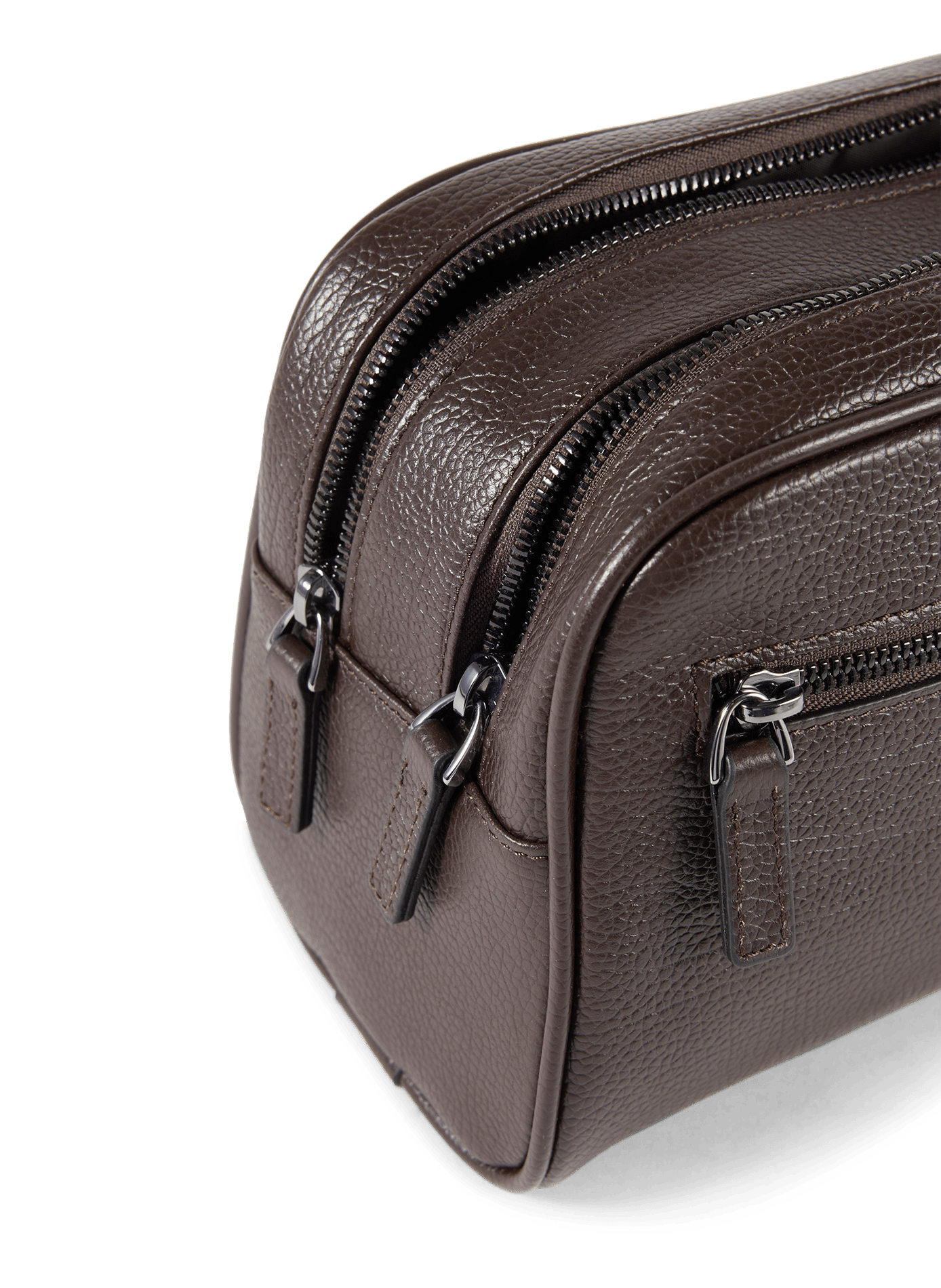 Trousse de voyage en cuir grainé | Marron SAISON 1865 Homme