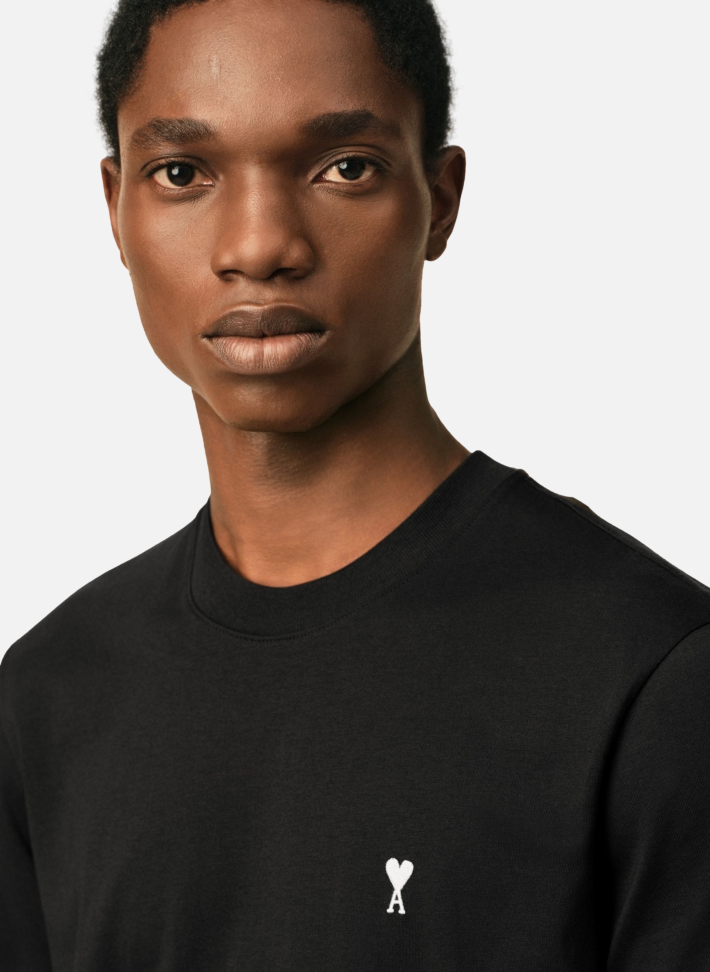T-shirt ami de coeur en coton AMI PARIS Noir
