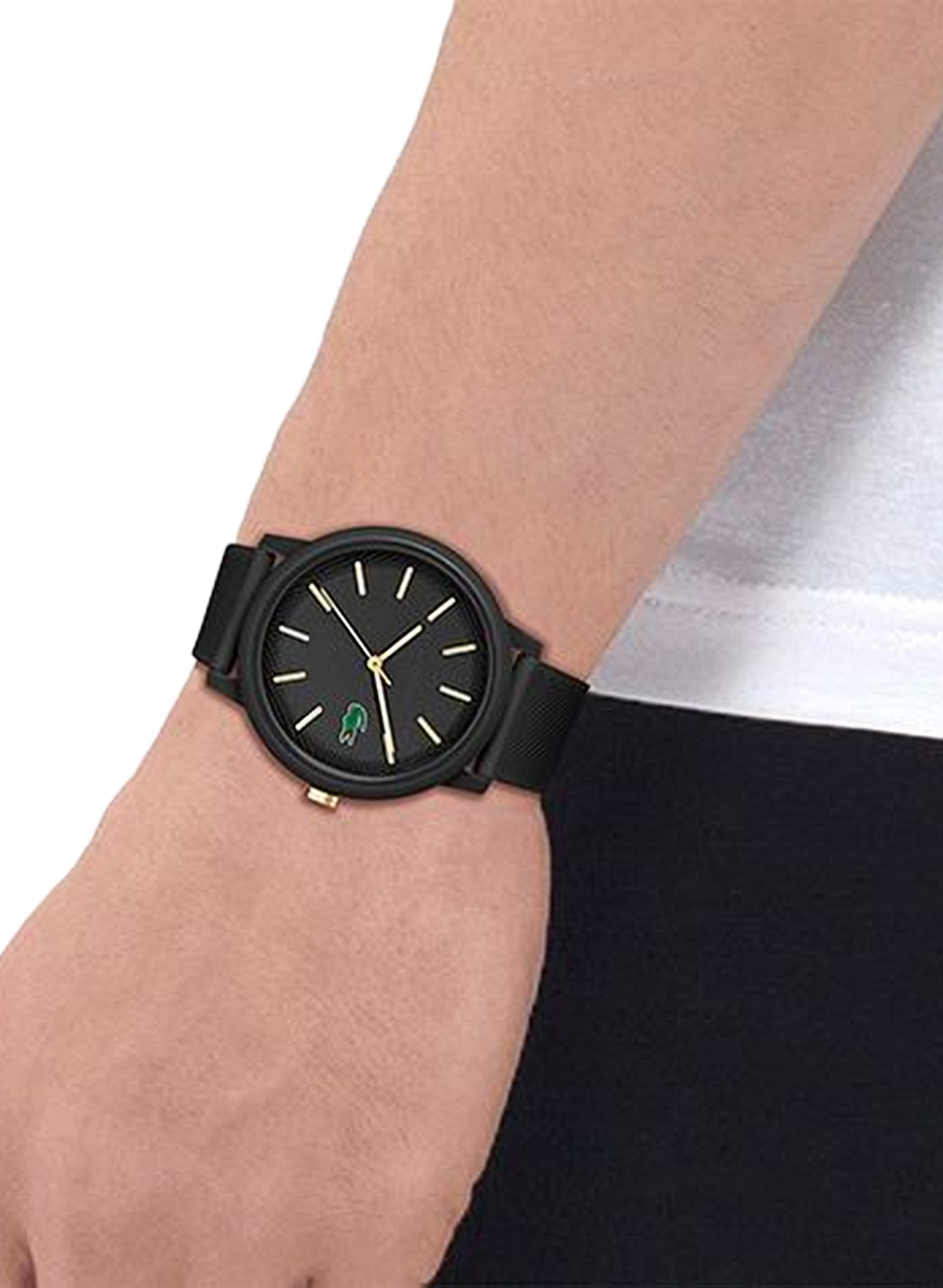 Montre quartz Lacoste.12.12 en silicone LACOSTE MONTRES Noir